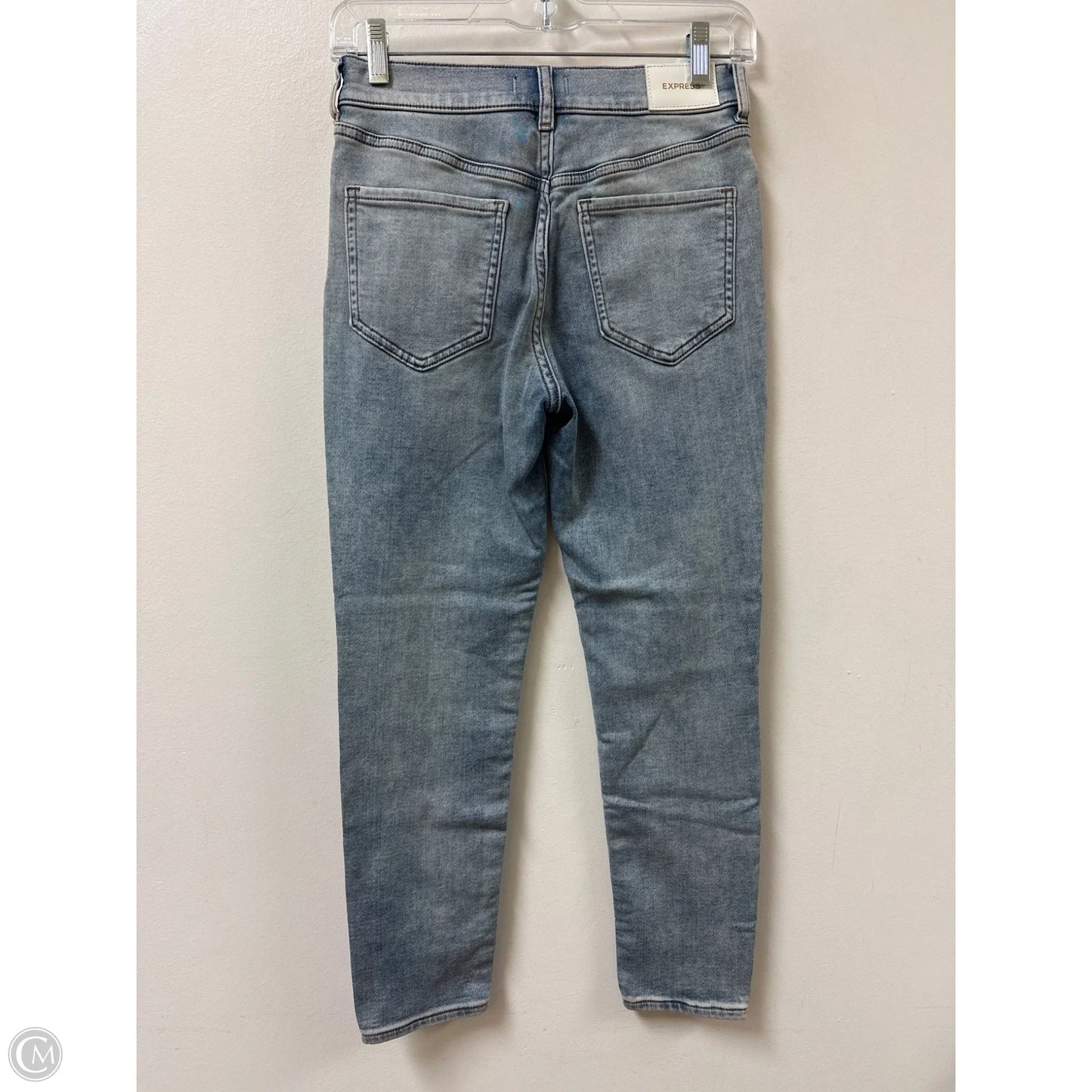 Jeans Skinny By Express In Blue Denim, Size: 0p