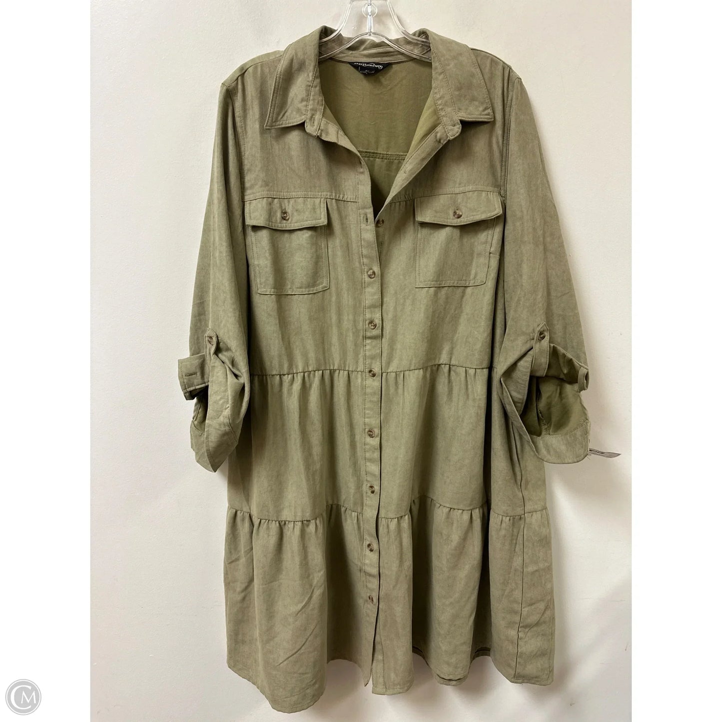 Dress Casual Short By Clothes Mentor In Green, Size: 1x