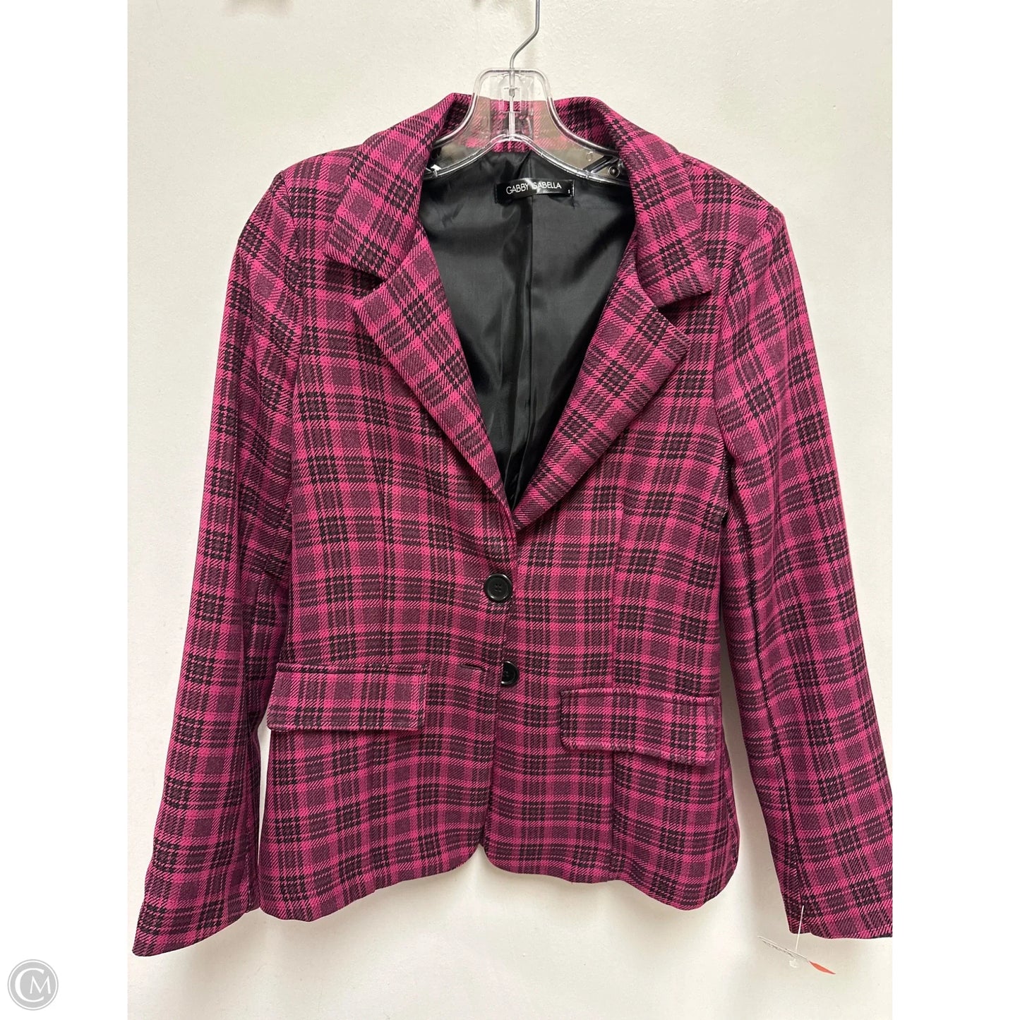 Blazer By Clothes Mentor In Black & Pink, Size: S