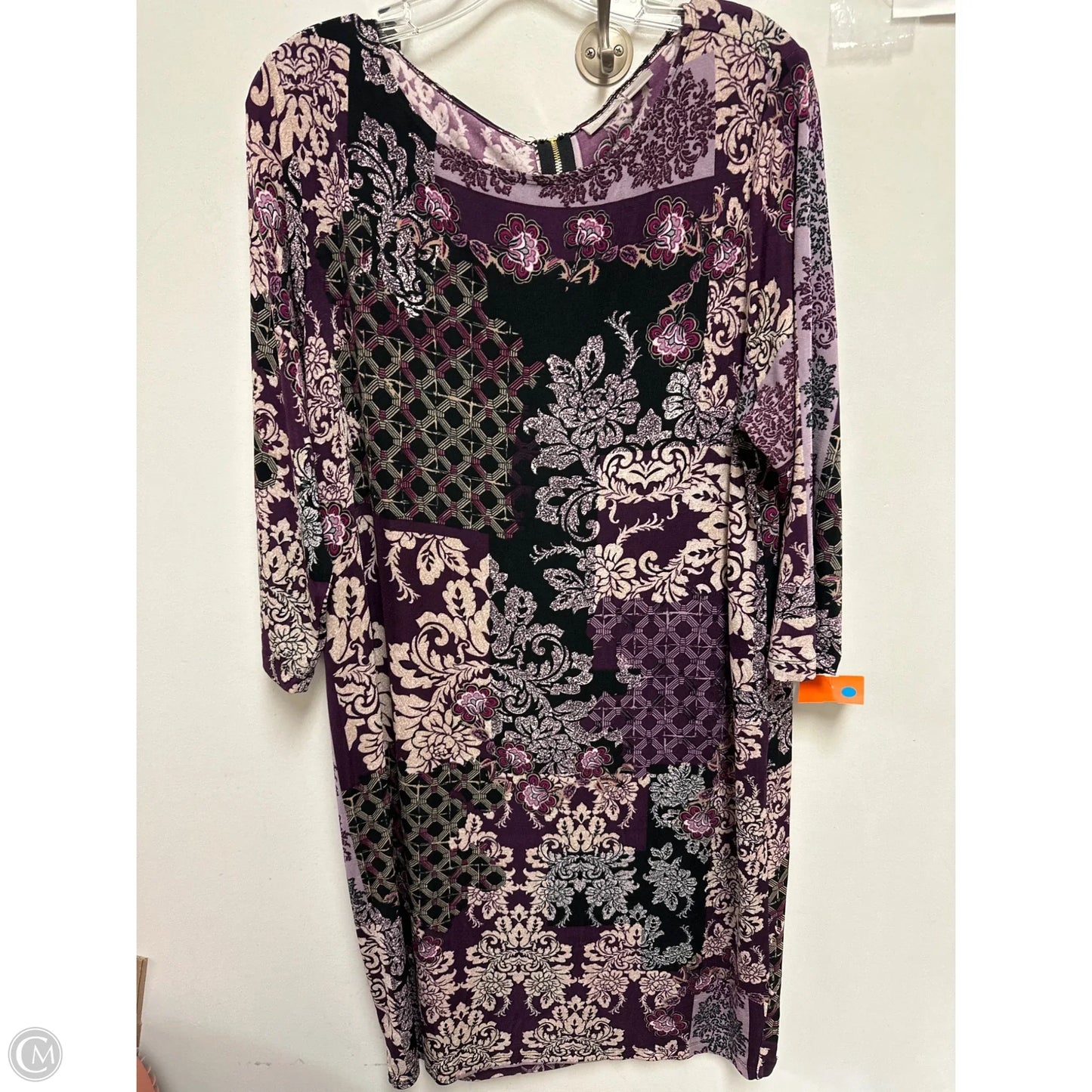 Dress Casual Short By Chicos In Black & Purple, Size: Xl
