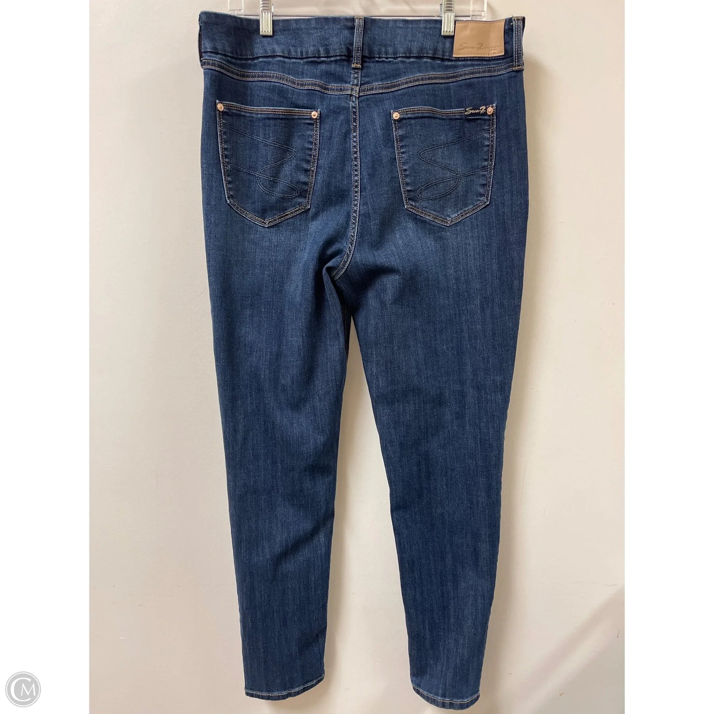 Jeans Skinny By Seven 7 In Blue Denim, Size: 16