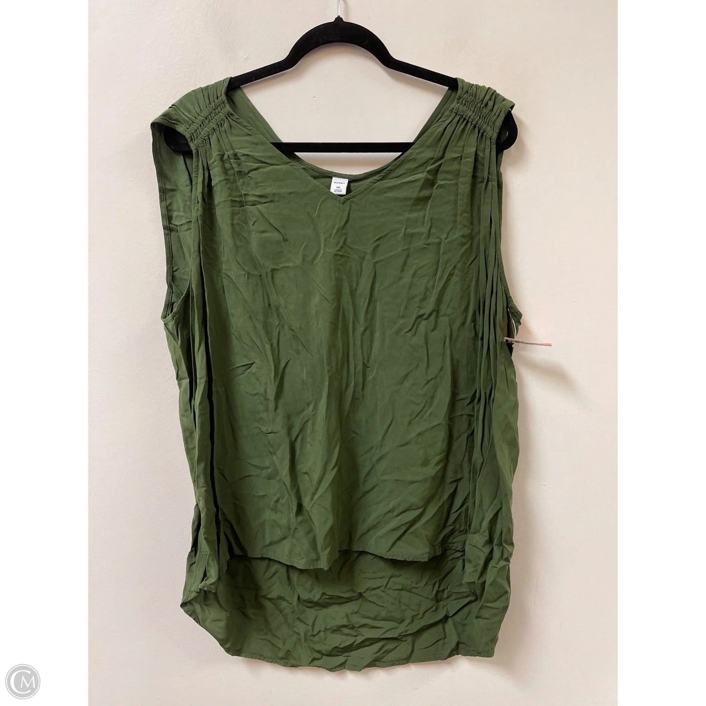 Top Sleeveless By Old Navy In Green, Size: 1x