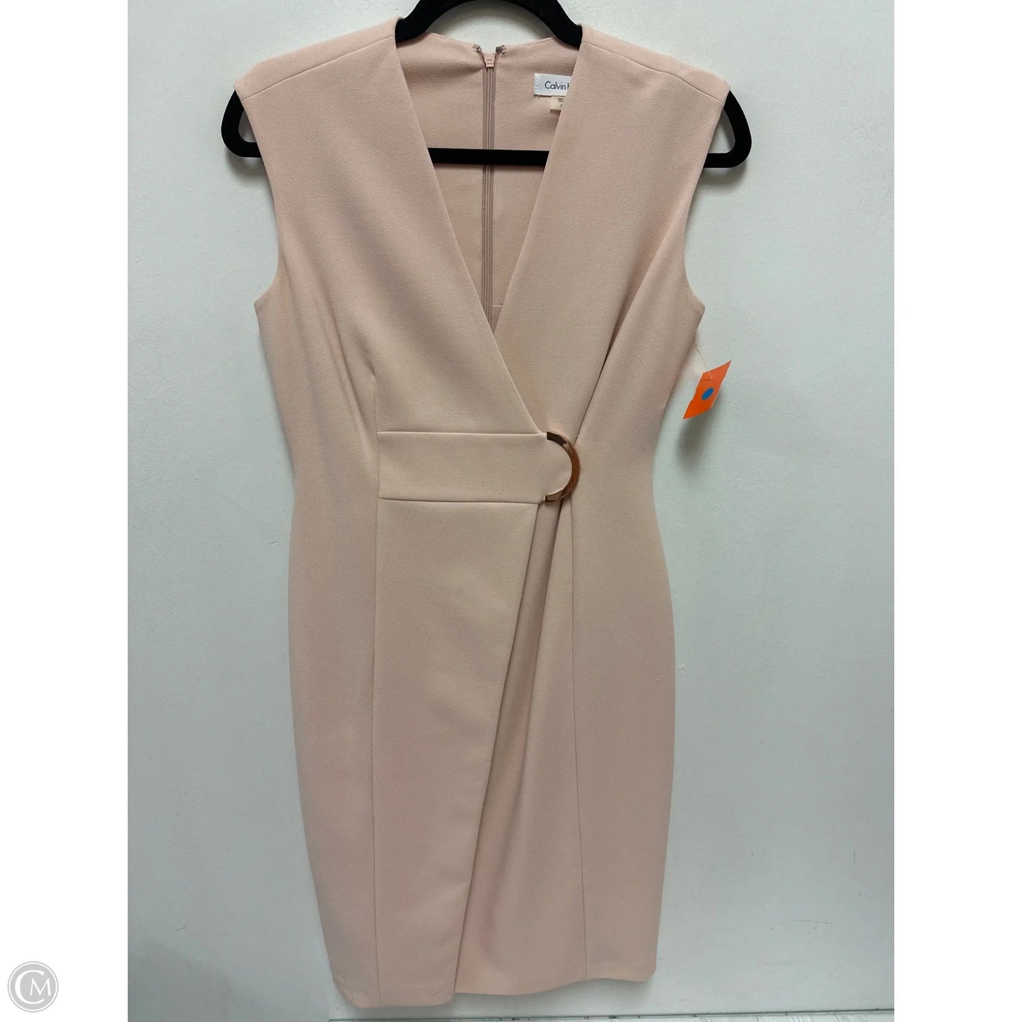Dress Casual Midi By Calvin Klein In Pink, Size: Xs