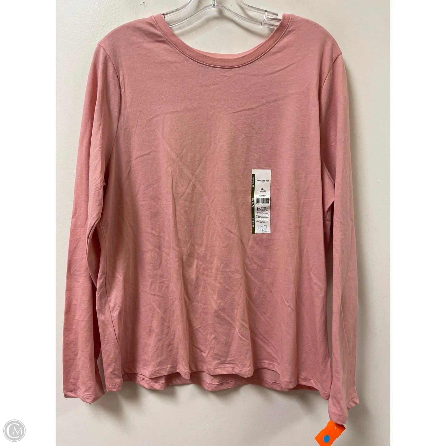 Top Long Sleeve By Time And Tru In Pink, Size: Xl