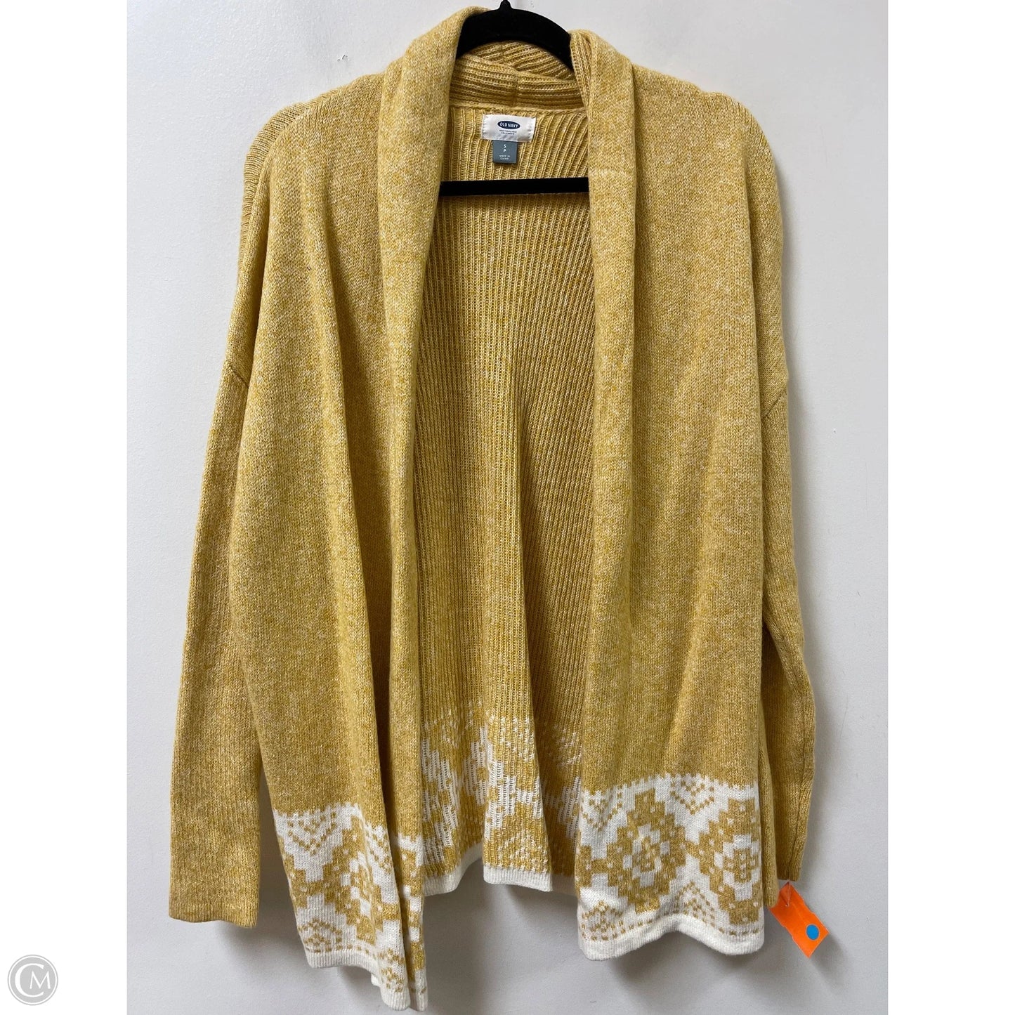 Sweater Cardigan By Old Navy In Yellow, Size: S
