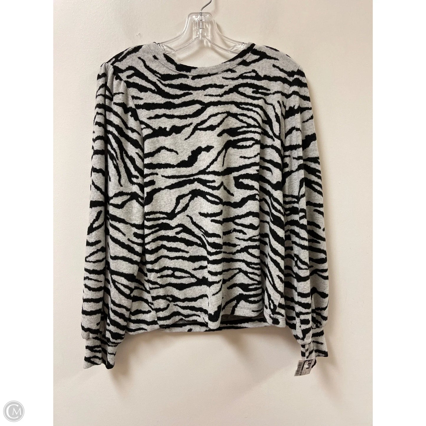 Top Long Sleeve By Sanctuary In Black & Grey, Size: M