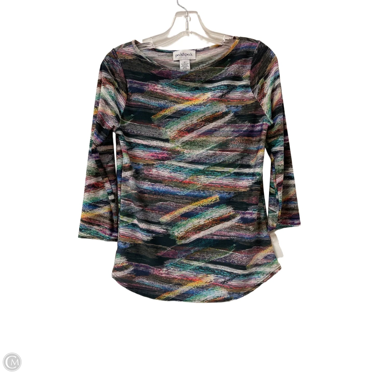 Top Long Sleeve By Peck And Peck In Multi-colored, Size: S