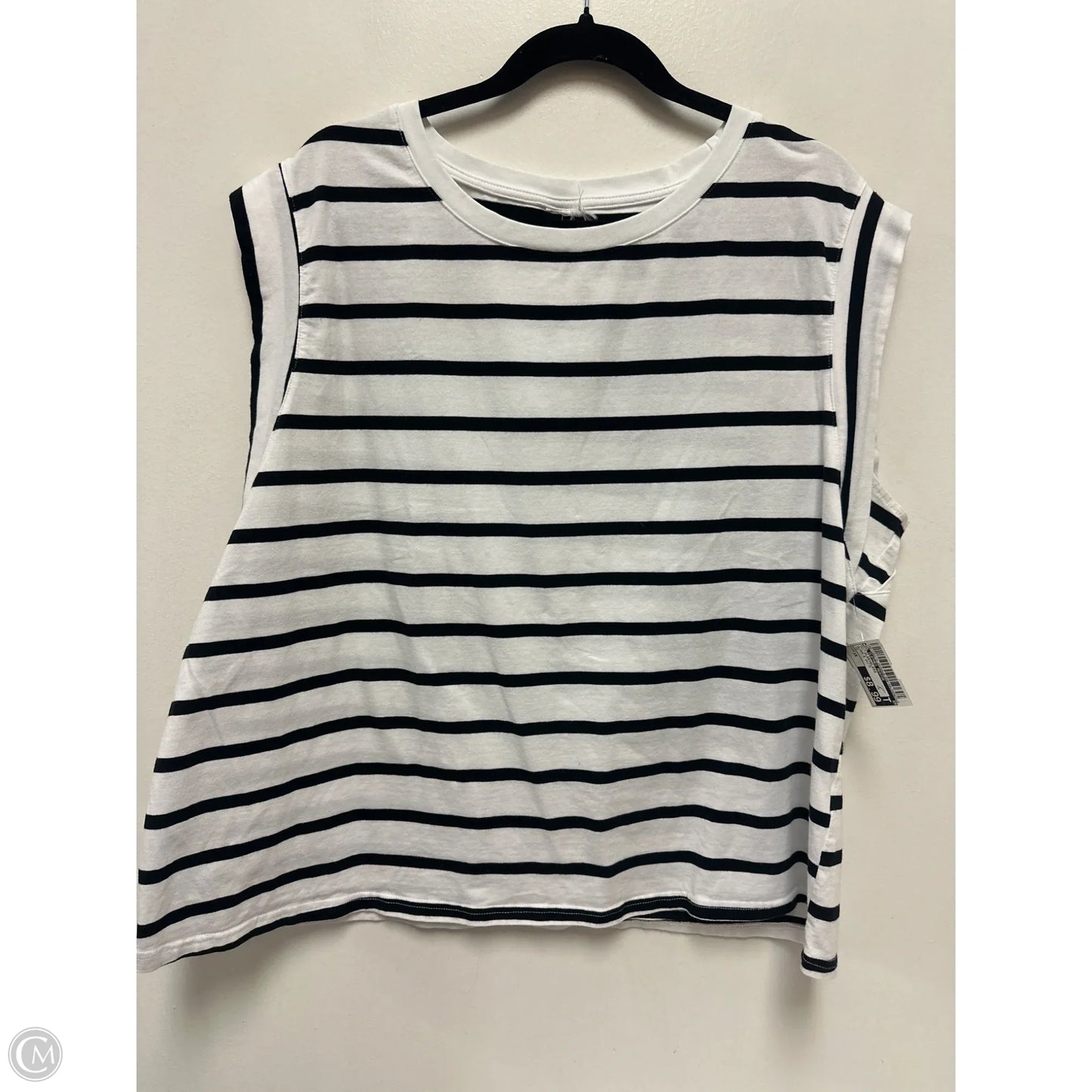 Top Sleeveless By Clothes Mentor In Black & White, Size: 1x