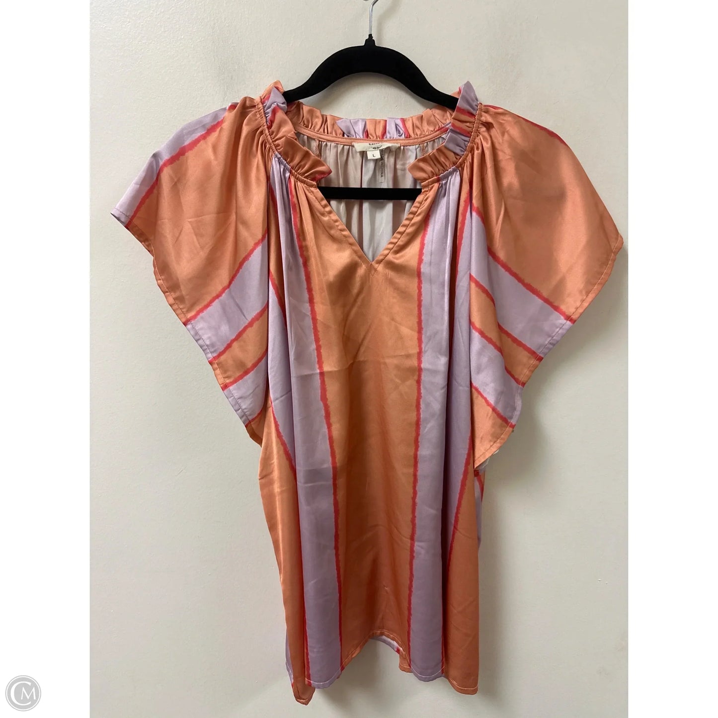 Top Short Sleeve By Entro In Multi-colored, Size: L