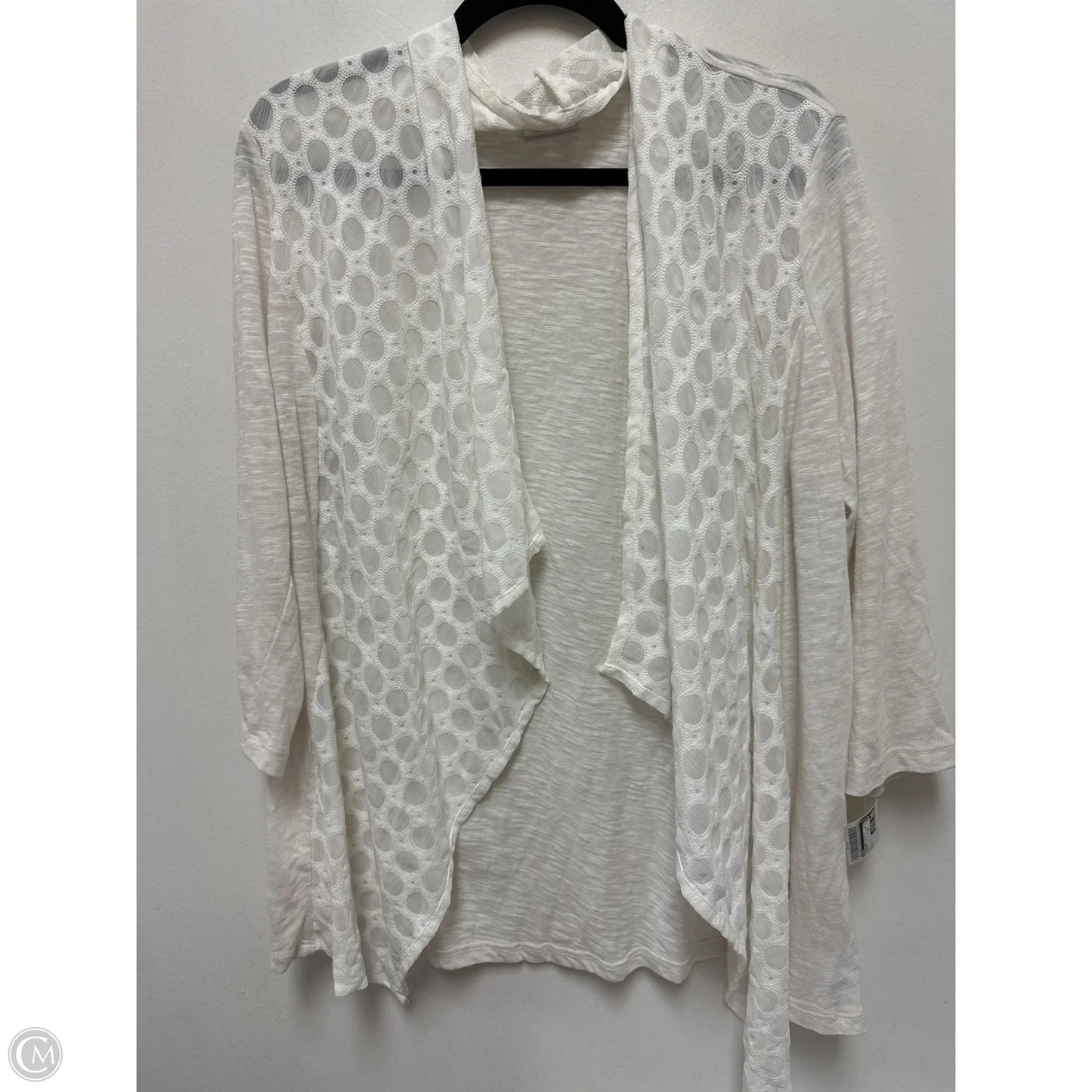 Cardigan By Logo In Cream, Size: L