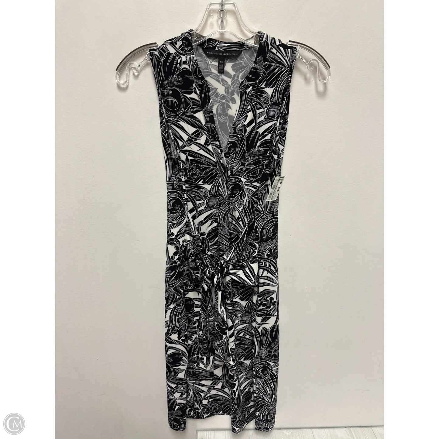 Dress Casual Midi By White House Black Market In Black & White, Size: Xs