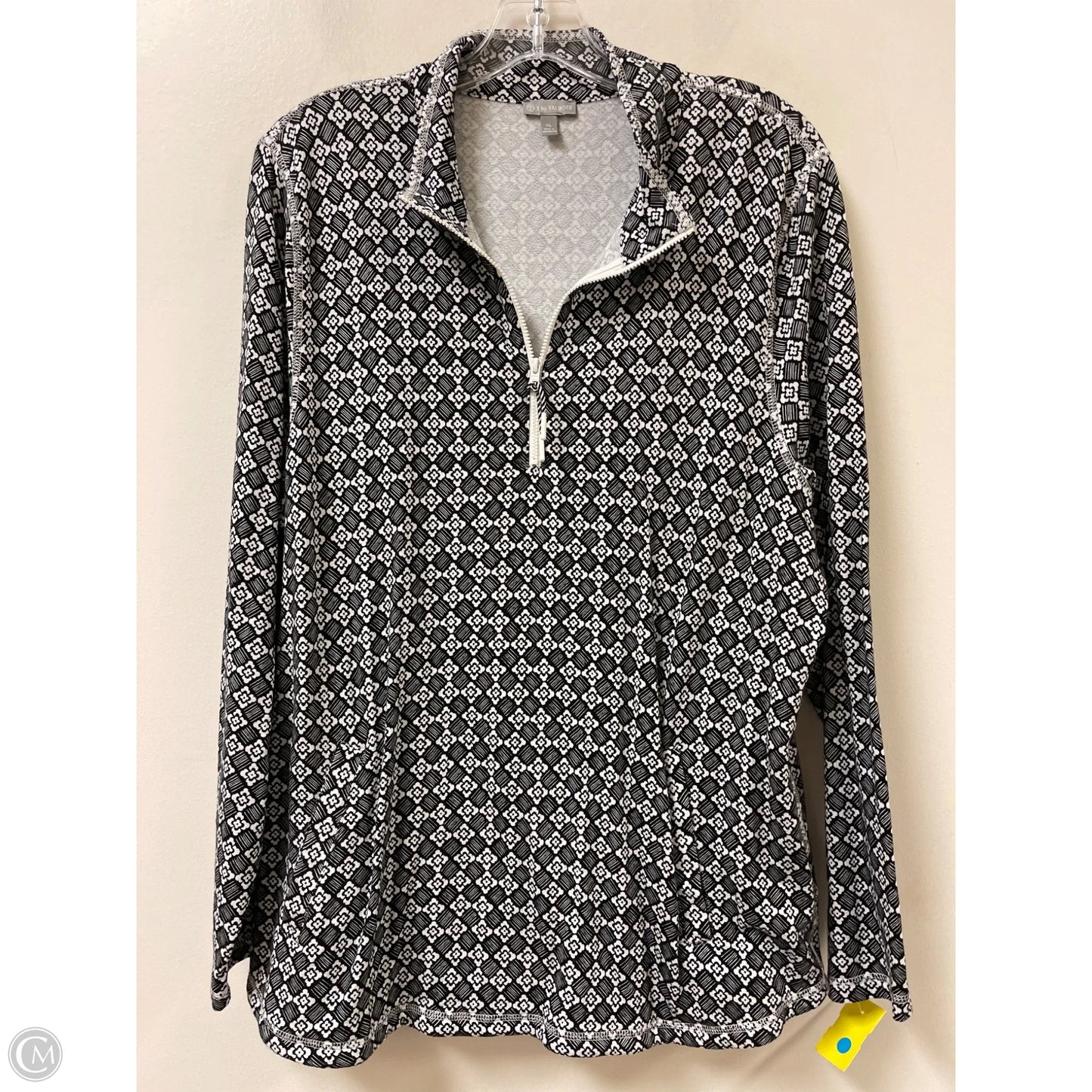 Athletic Jacket By Talbots In Black & White, Size: Xl