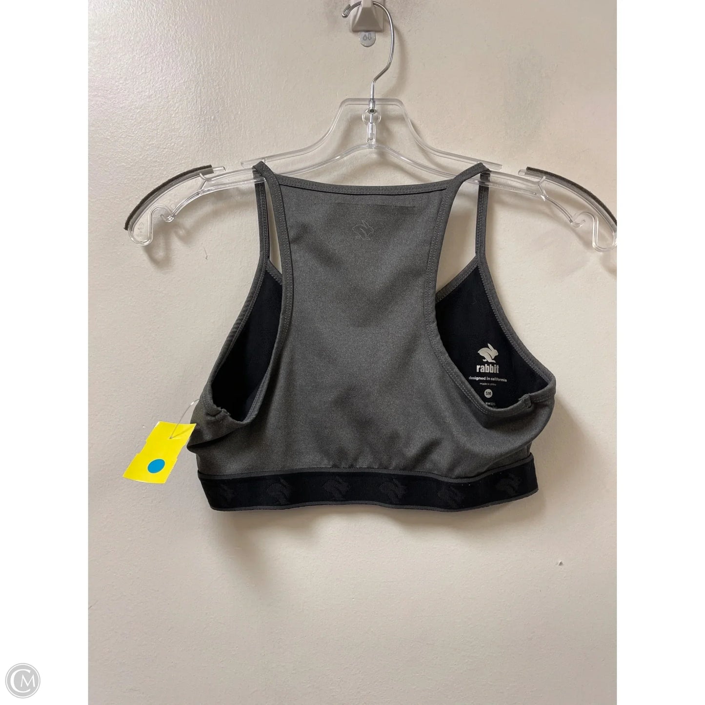 Athletic Bra By Rabbit In Grey, Size: S