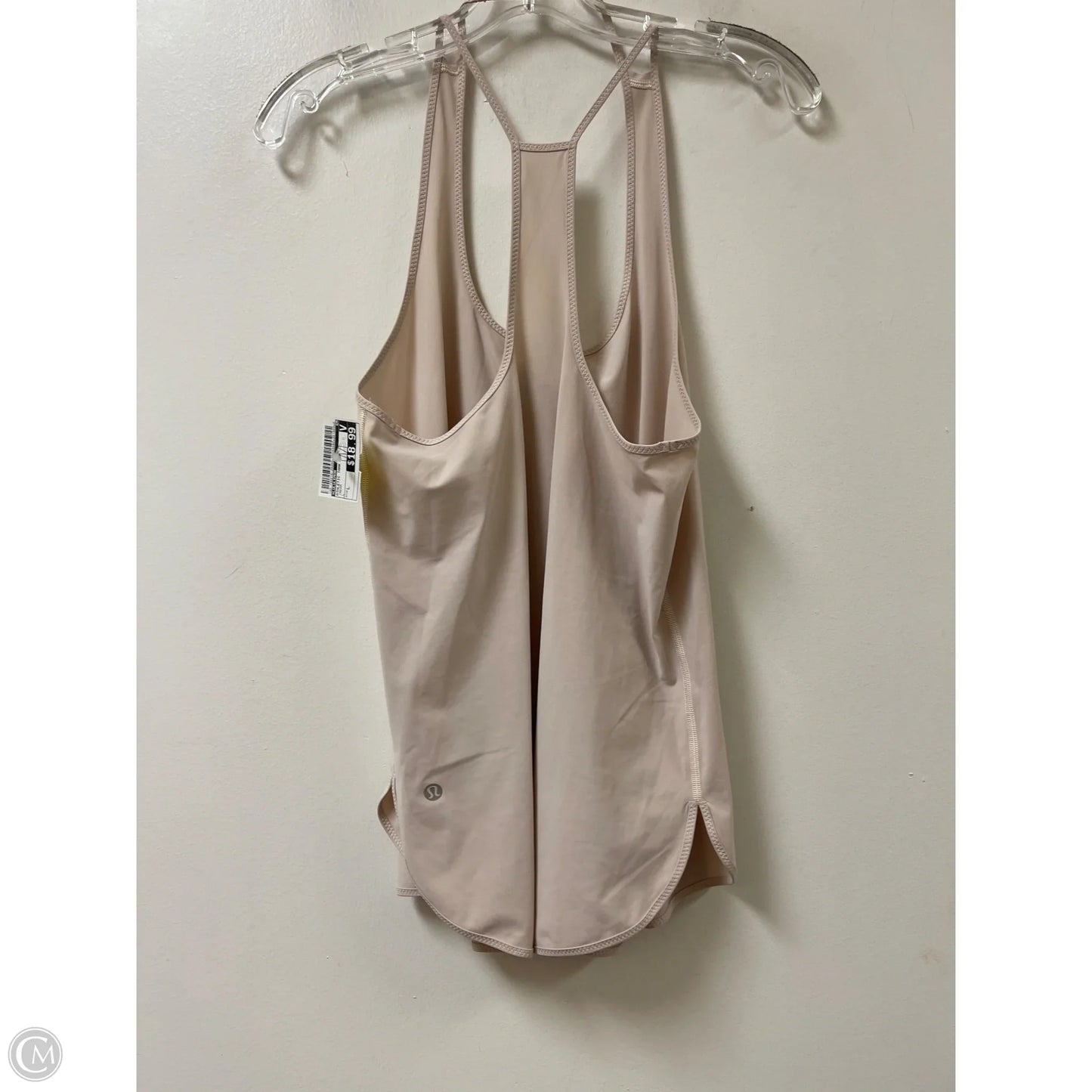 Athletic Tank Top By Lululemon In Cream, Size: L