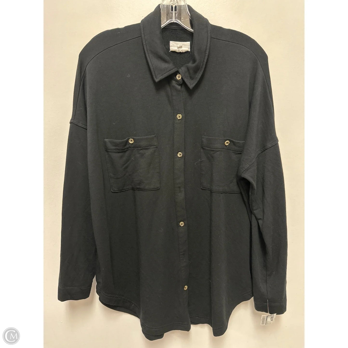 Blouse Long Sleeve By Lou And Grey In Black, Size: M