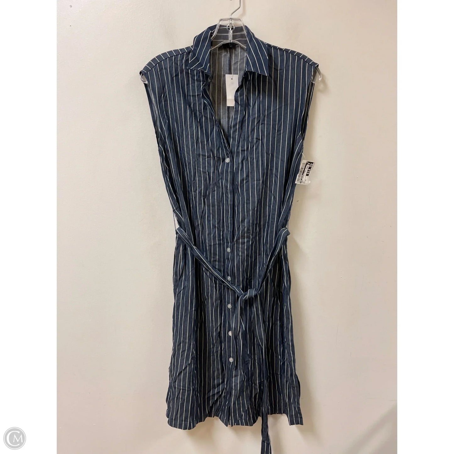 Dress Casual Midi By Ann Taylor In Navy, Size: Xs