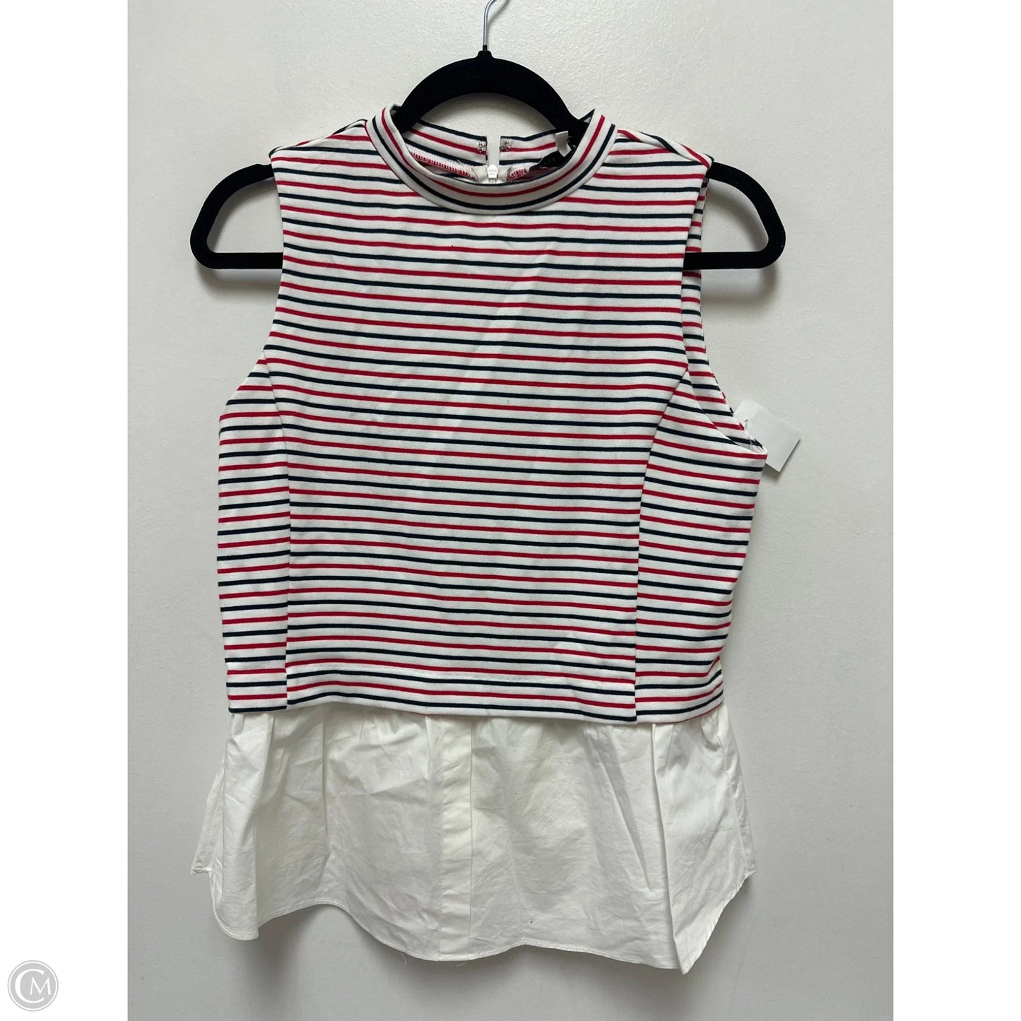 Top Sleeveless By English Factory In Blue & Red & White, Size: M