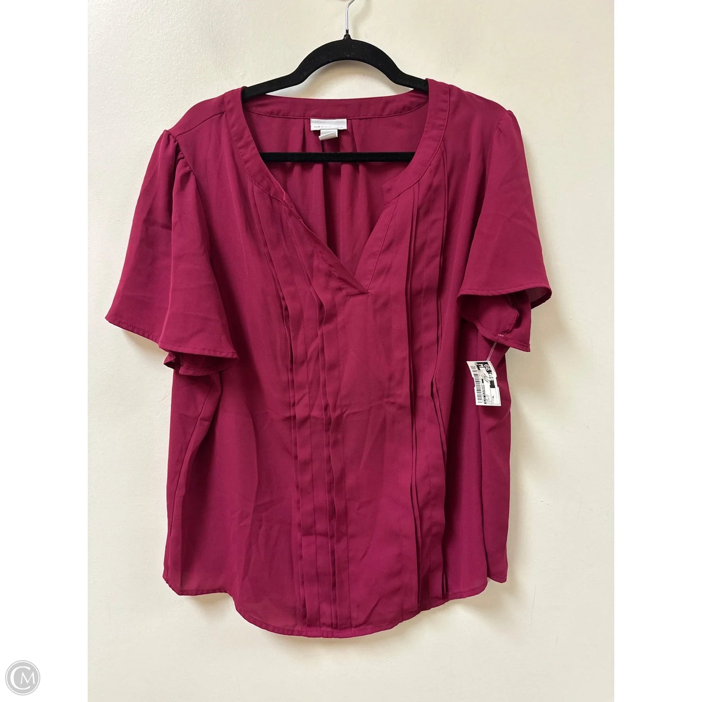 Top Short Sleeve By Liz Claiborne In Purple, Size: Xl