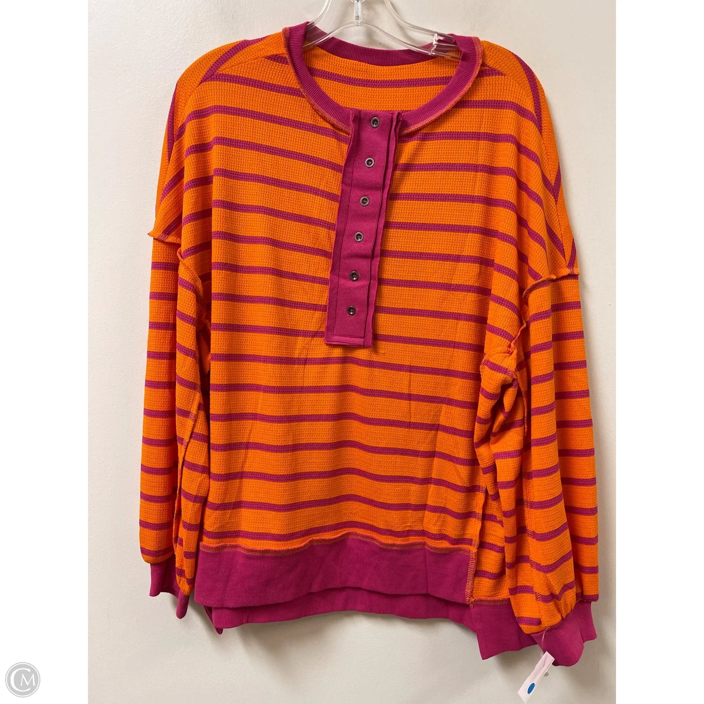 Top Long Sleeve By Clothes Mentor In Orange & Pink, Size: S