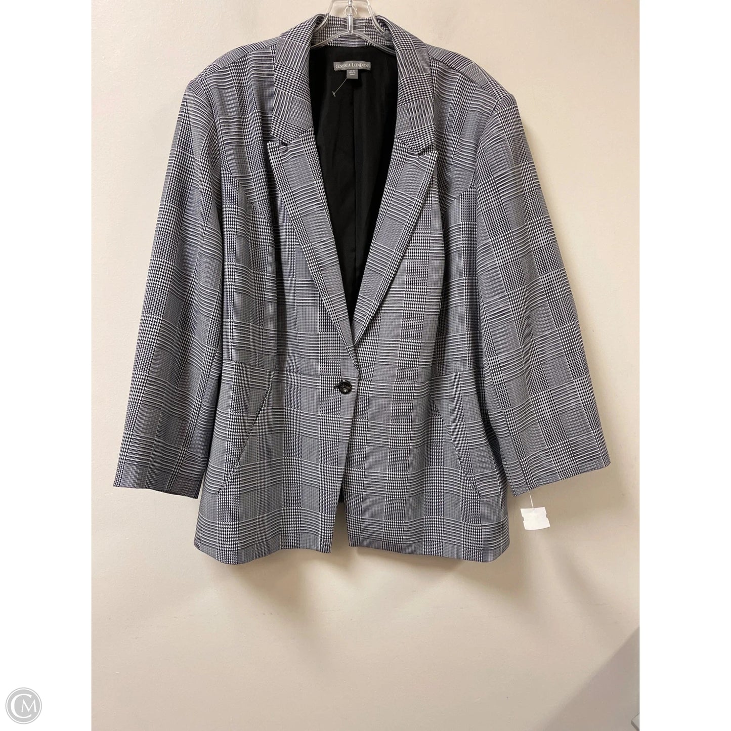 Blazer By Jessica London In Black & White, Size: 4x
