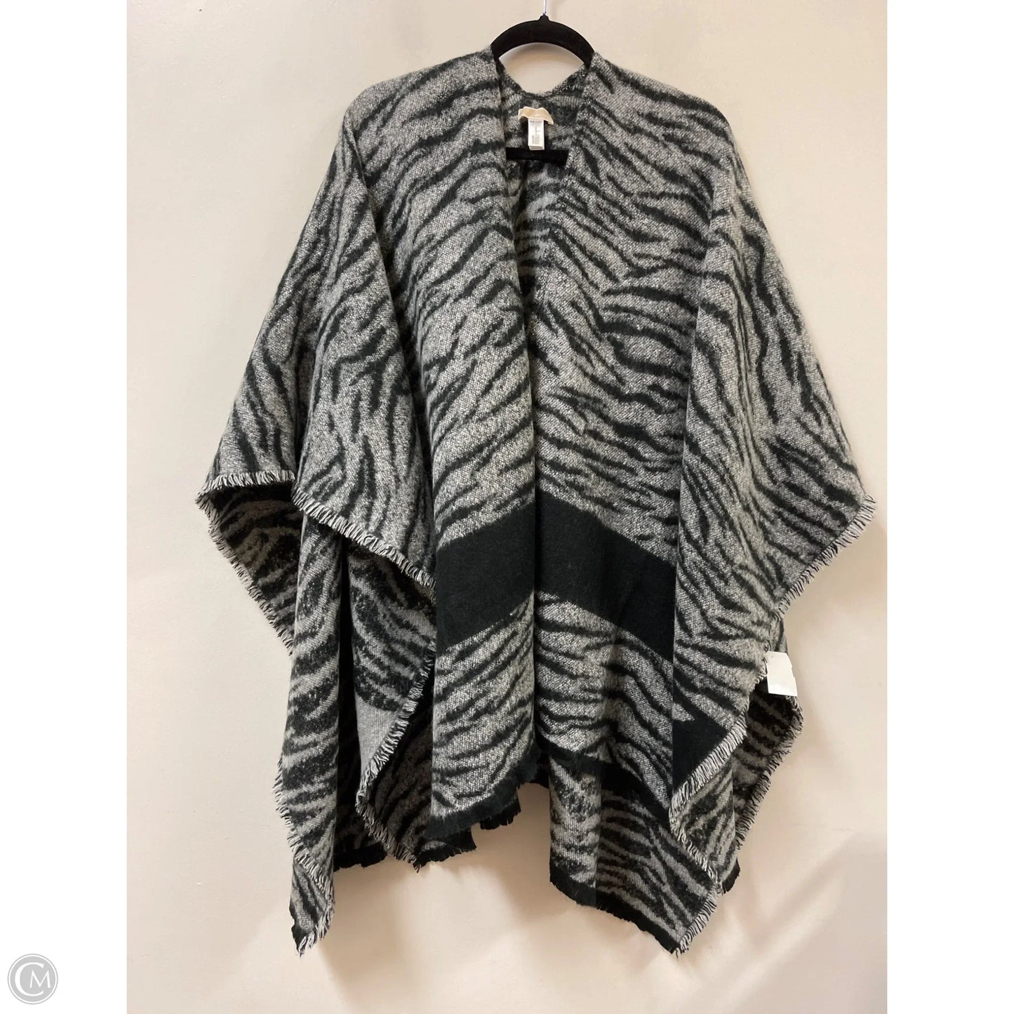 Shawl By Michael By Michael Kors In Black & Grey, Size: Osfm