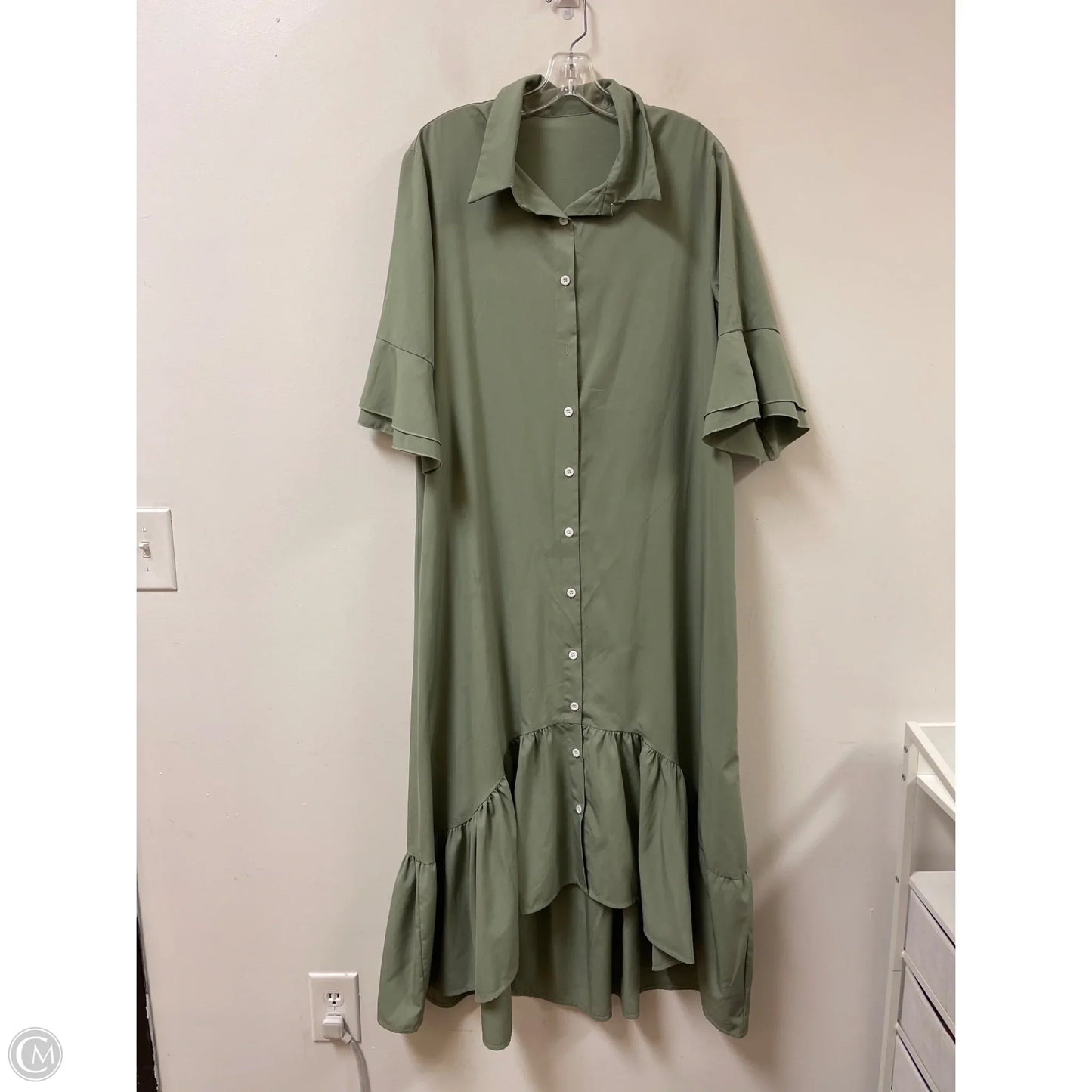 Dress Casual Maxi By Shein In Green, Size: L