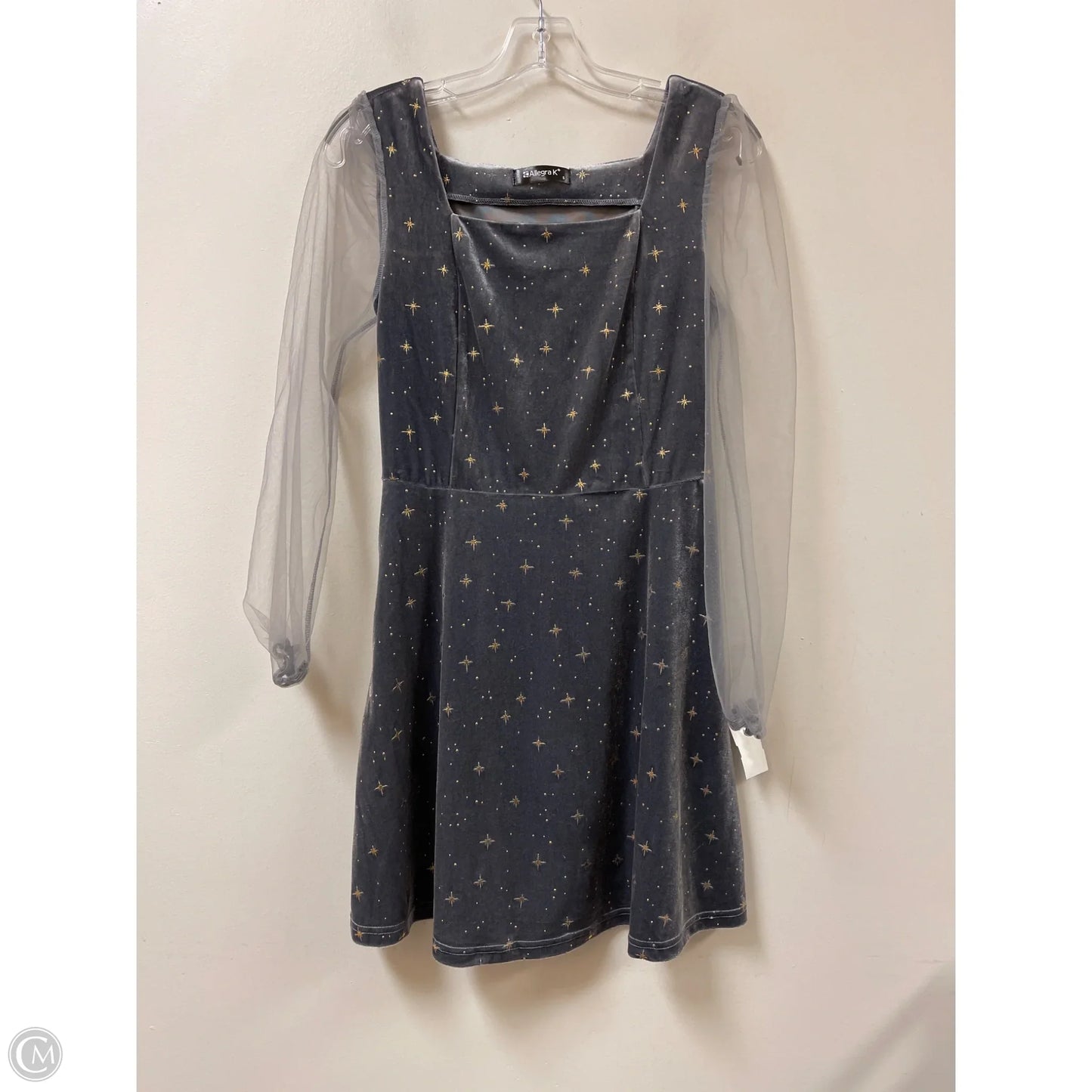 Dress Casual Midi By Allegra K In Grey, Size: S