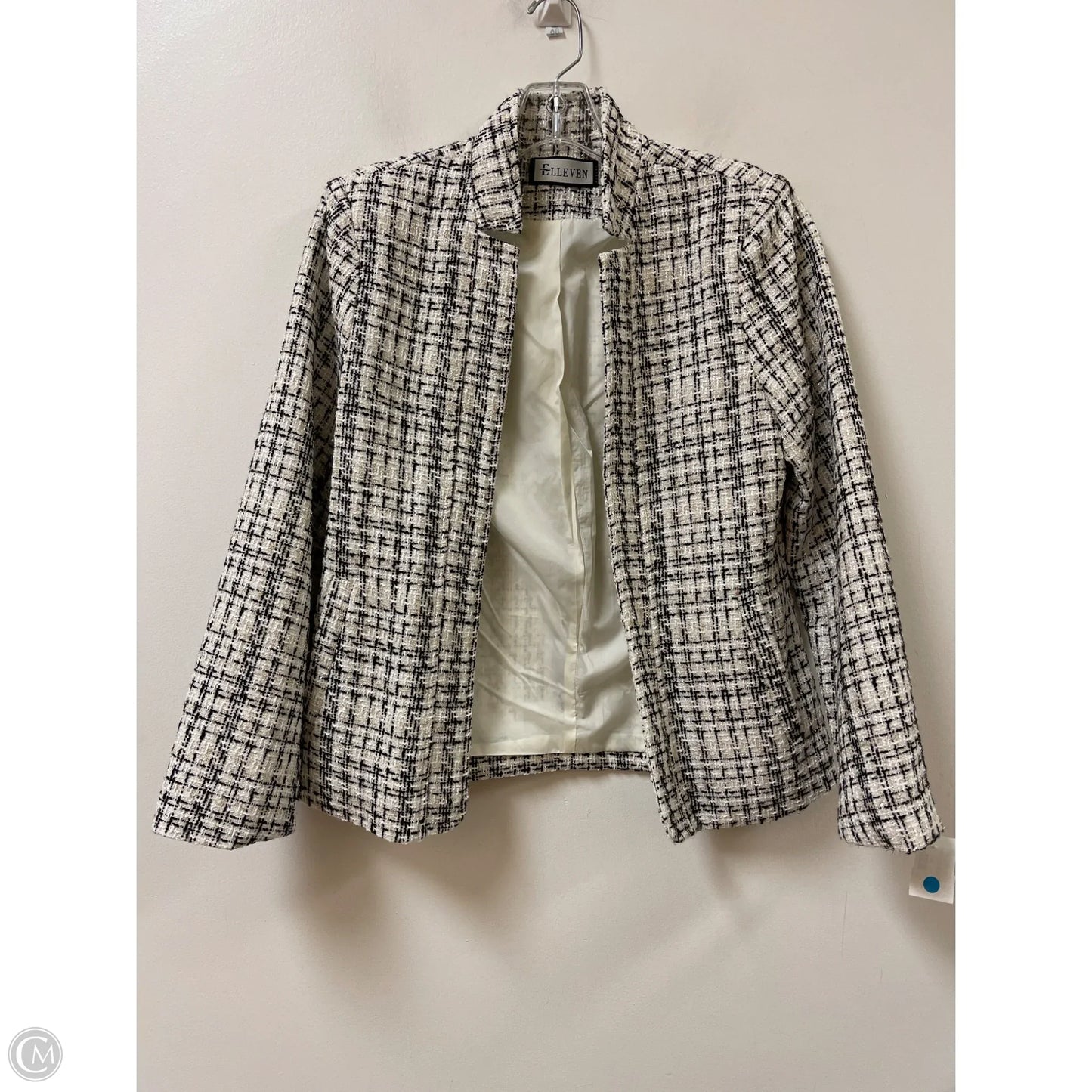 Blazer By Clothes Mentor In Black & White, Size: S