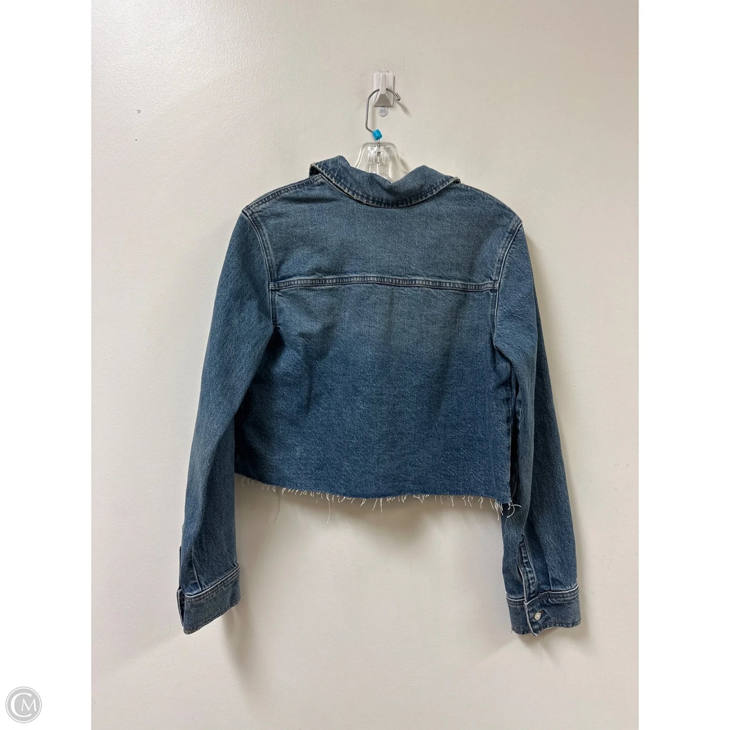 Blouse Long Sleeve By Express In Blue Denim, Size: S