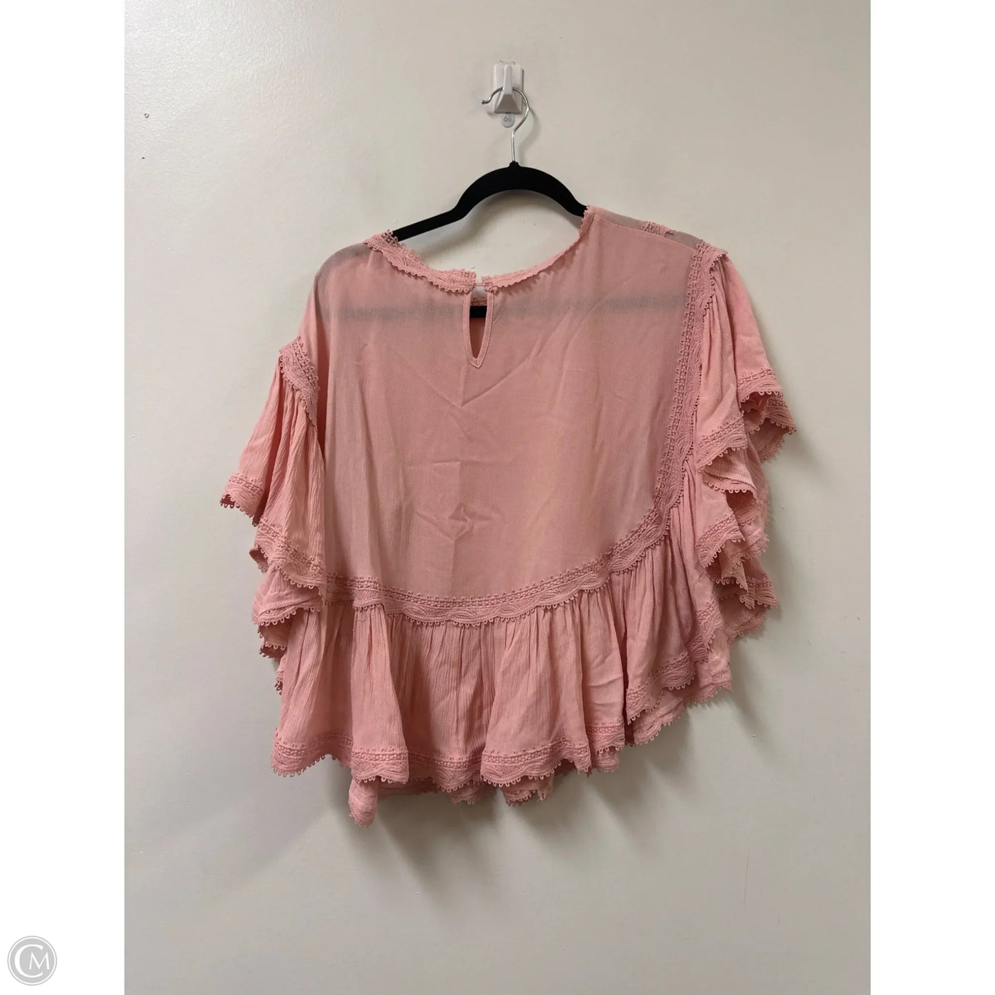 Top Short Sleeve By Easel In Pink, Size: 2x