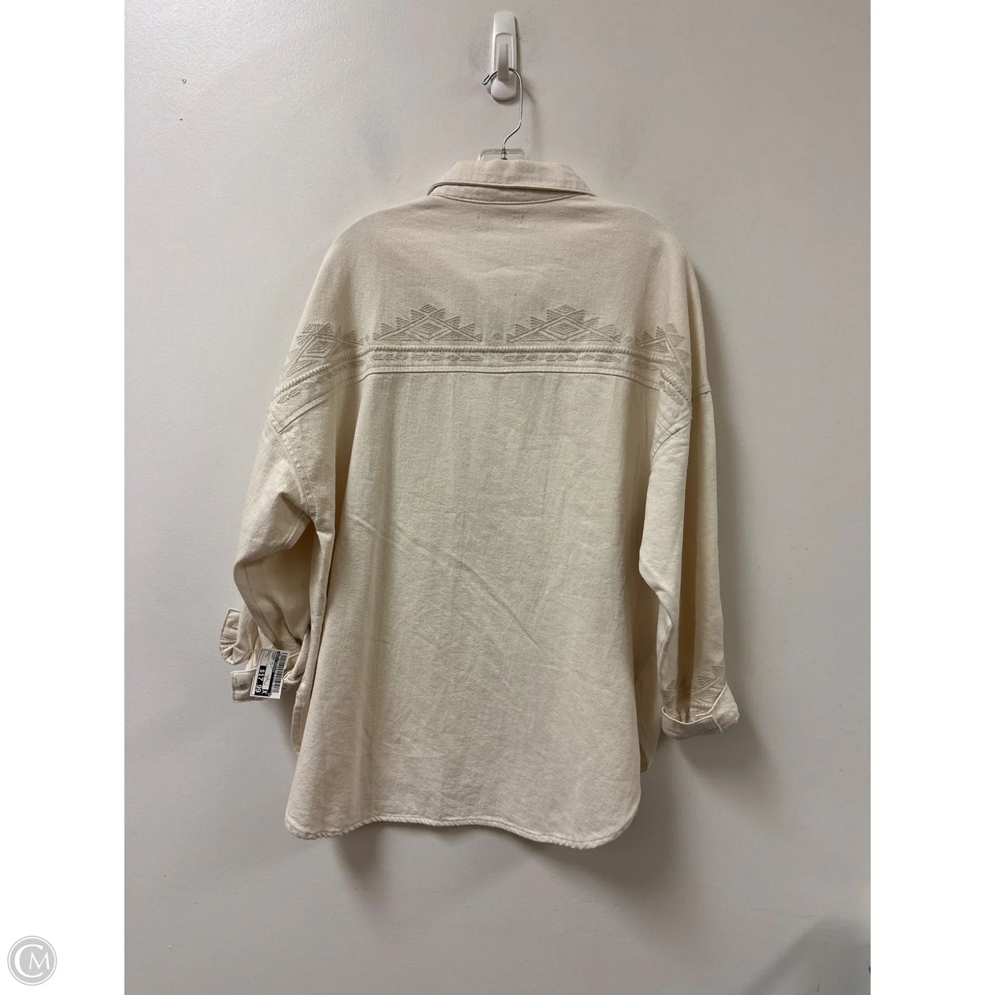 Blouse Long Sleeve By Molly Bracken In Cream, Size: L