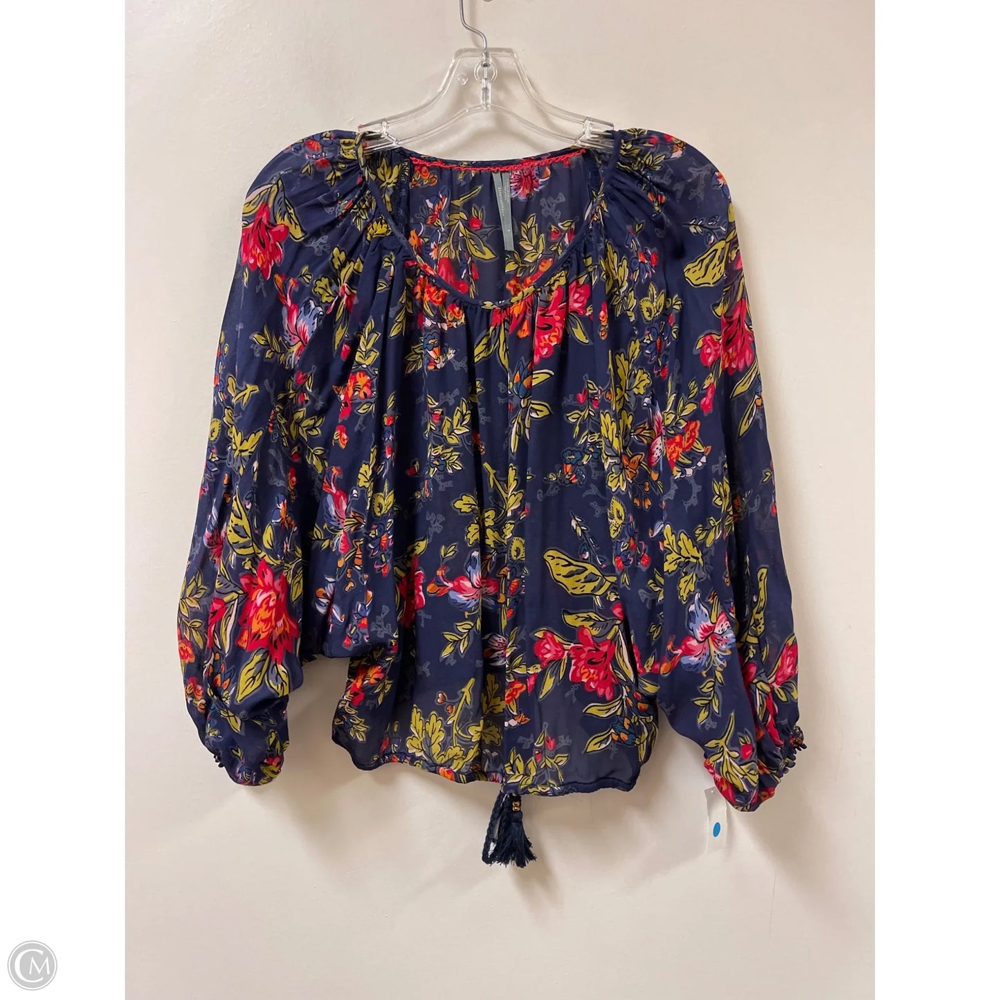 Top Long Sleeve By Anthropologie In Floral Print, Size: S