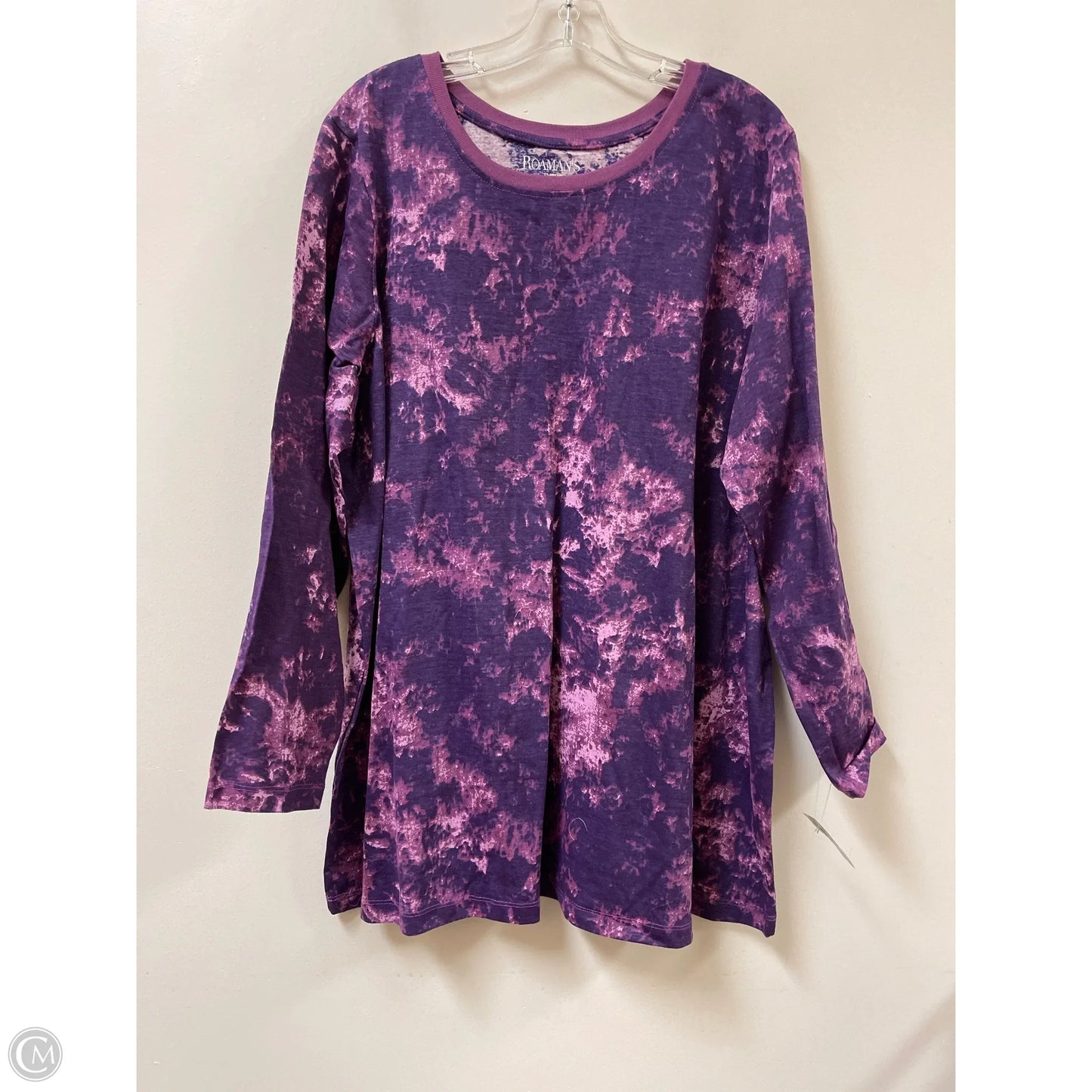 Top Long Sleeve By Romans In Purple, Size: 2x