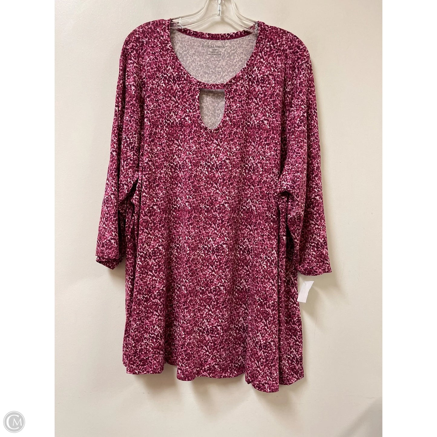 Top Long Sleeve By Jessica London In Purple, Size: 3x