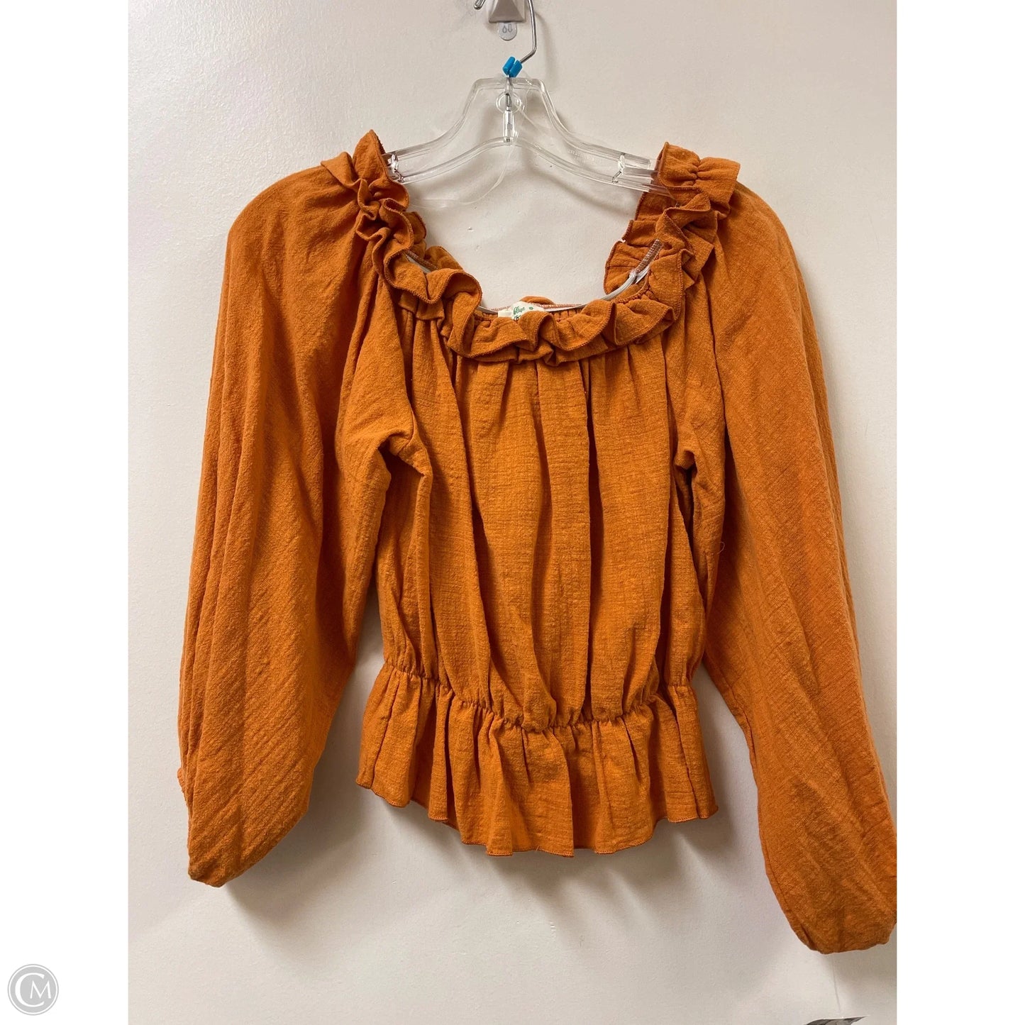 Top Long Sleeve By Clothes Mentor In Orange, Size: S