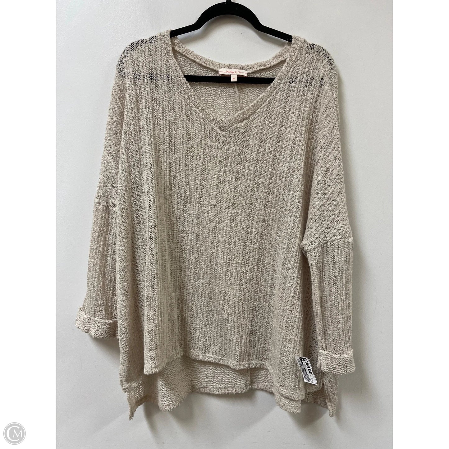 Sweater By Hailey & Co In Tan, Size: M