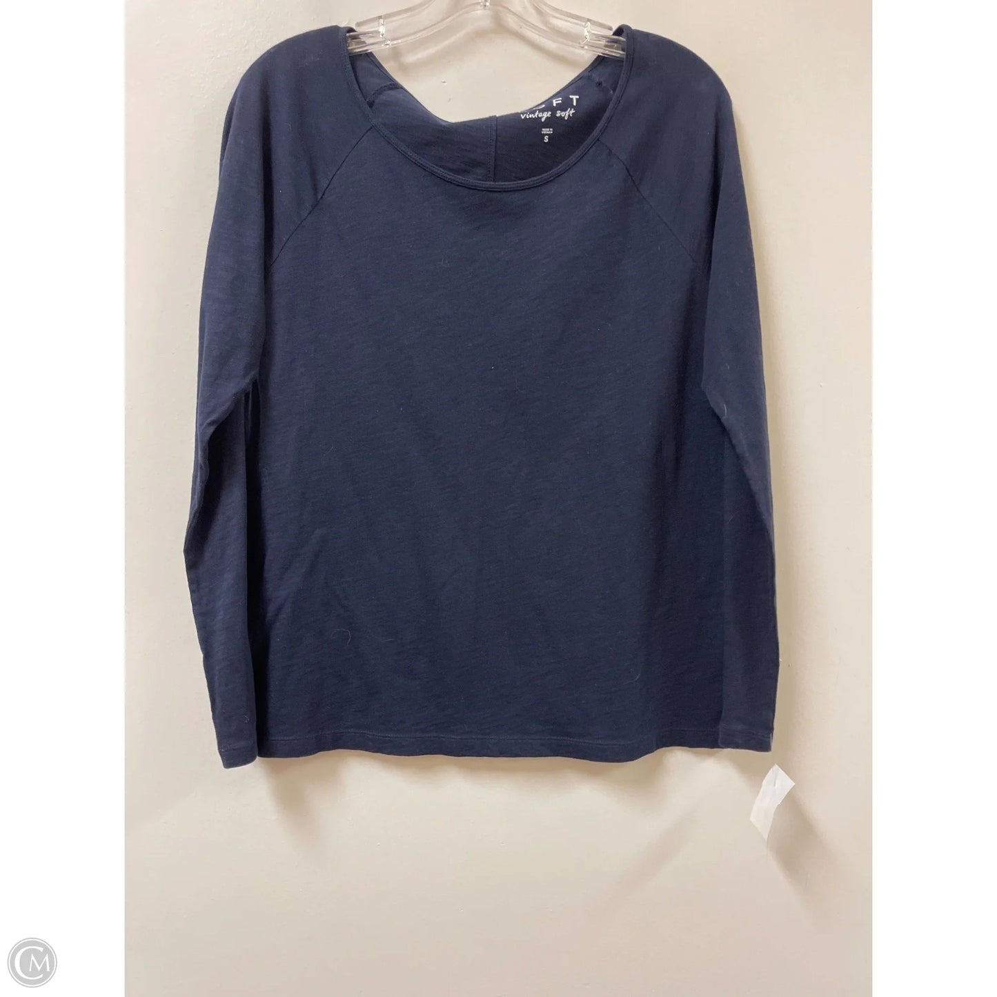 Top Long Sleeve By Loft In Navy, Size: Small