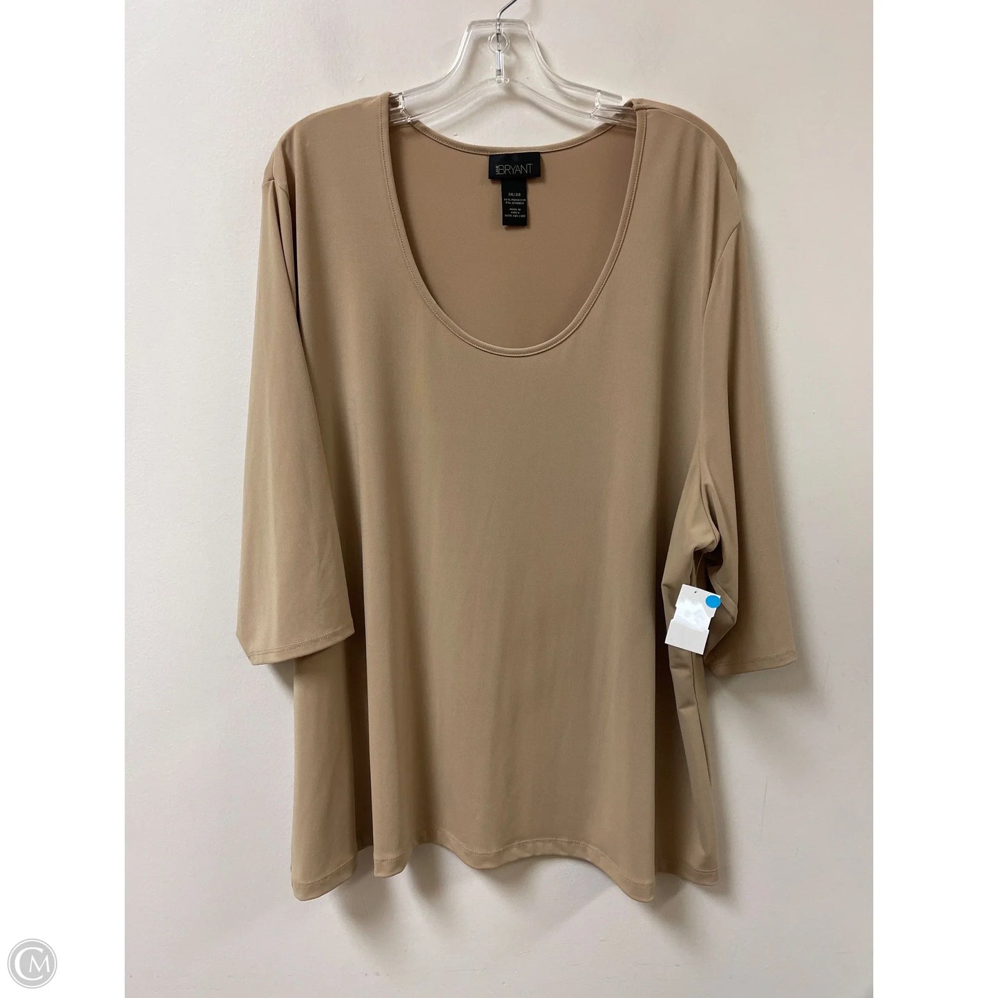 Top Long Sleeve By Lane Bryant In Tan, Size: 4x