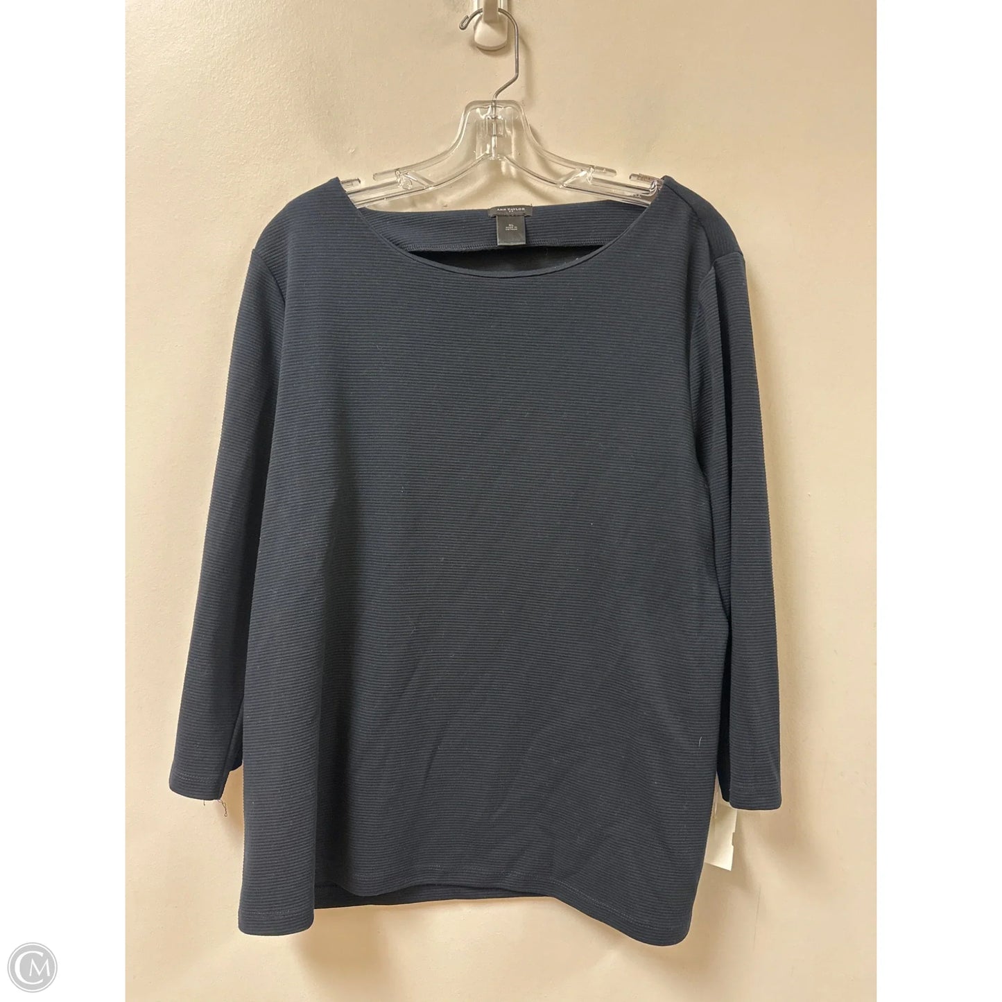 Top Long Sleeve By Ann Taylor In Navy, Size: Xl