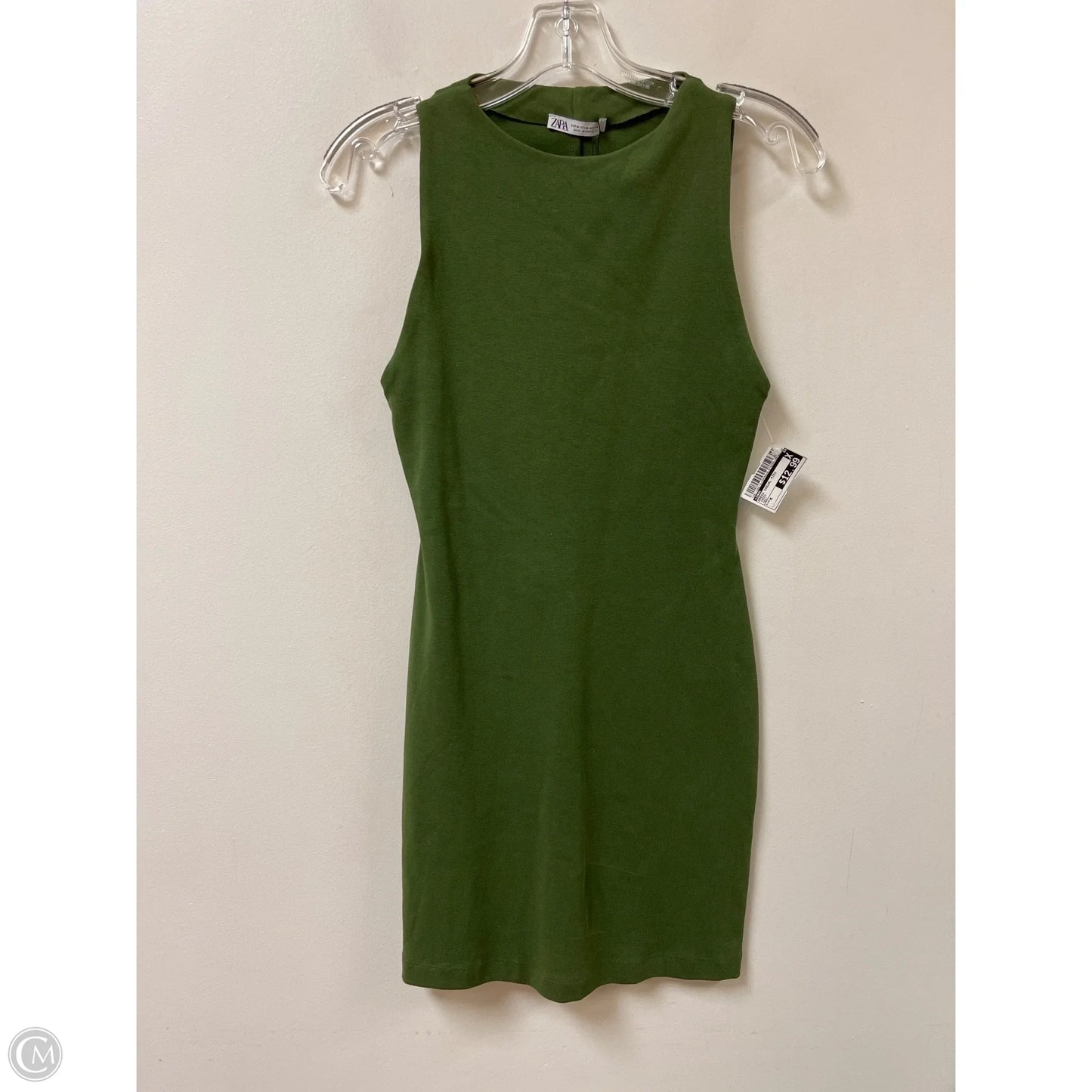 Dress Casual Midi By Zara In Green, Size: M