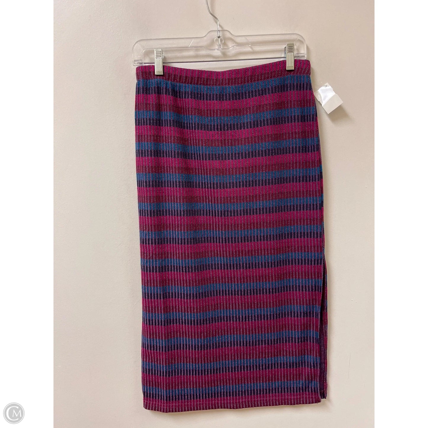 Skirt Midi By Time And Tru In Blue & Purple, Size: 6