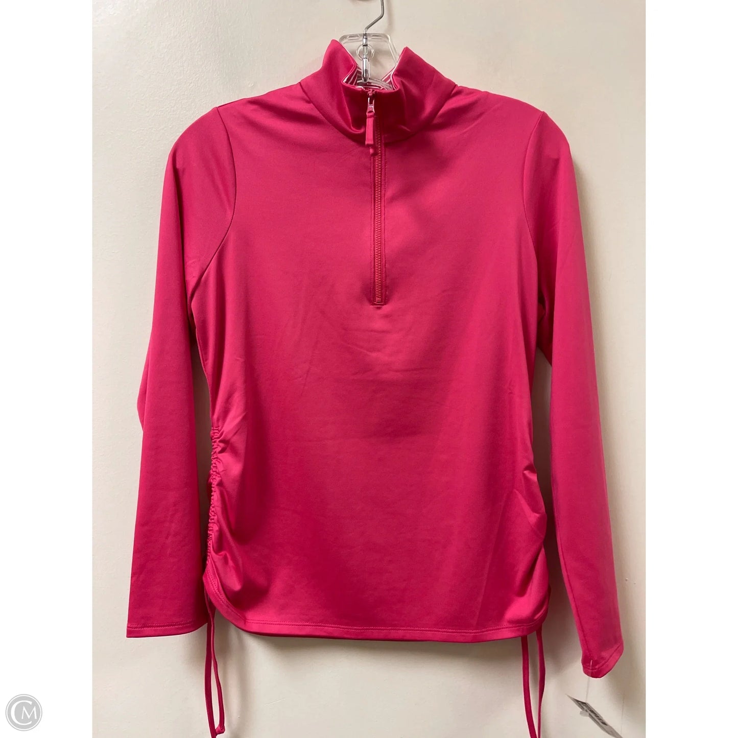 Athletic Top Long Sleeve Collar By Chicos In Pink, Size: Xs