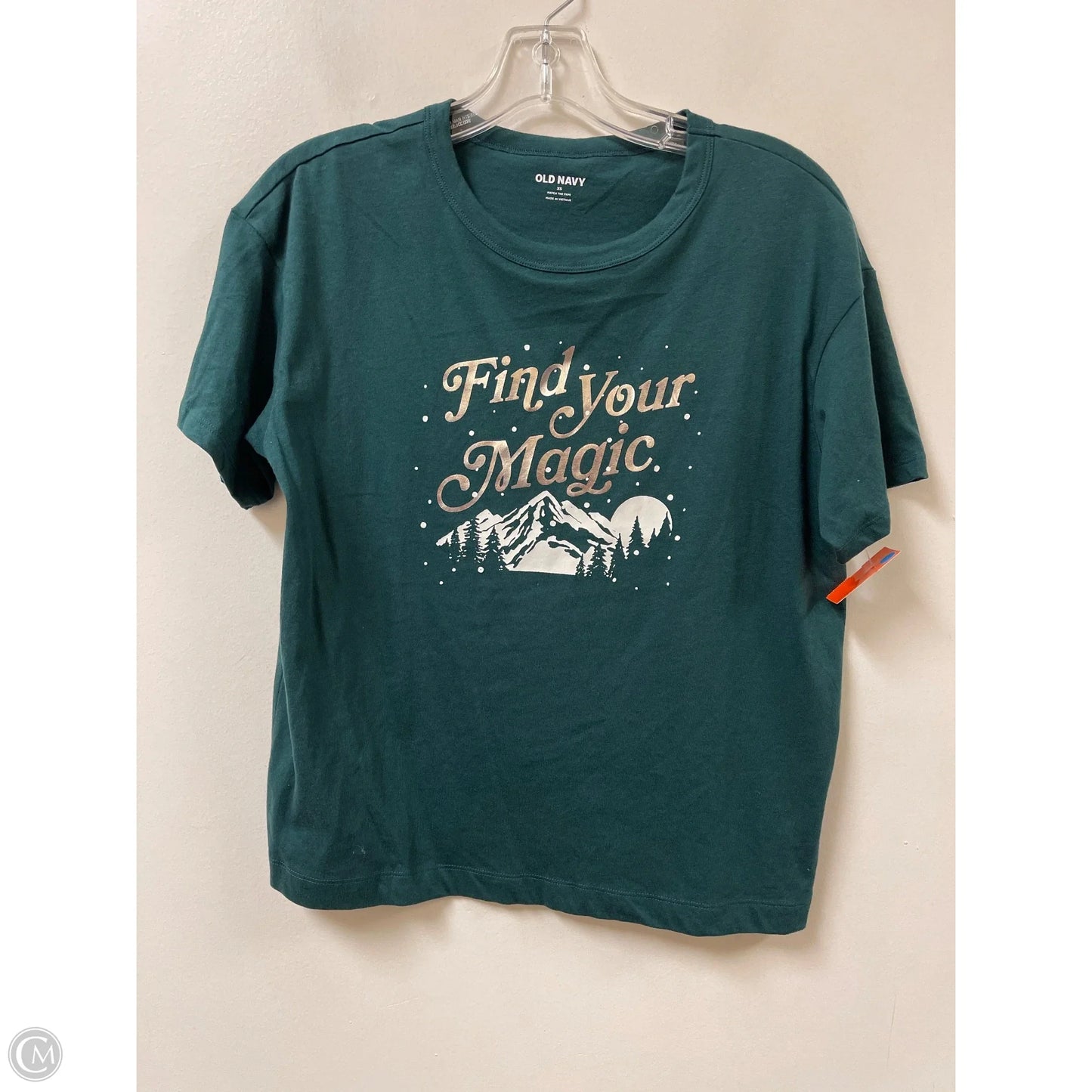 Top Short Sleeve By Old Navy In Green, Size: Xs