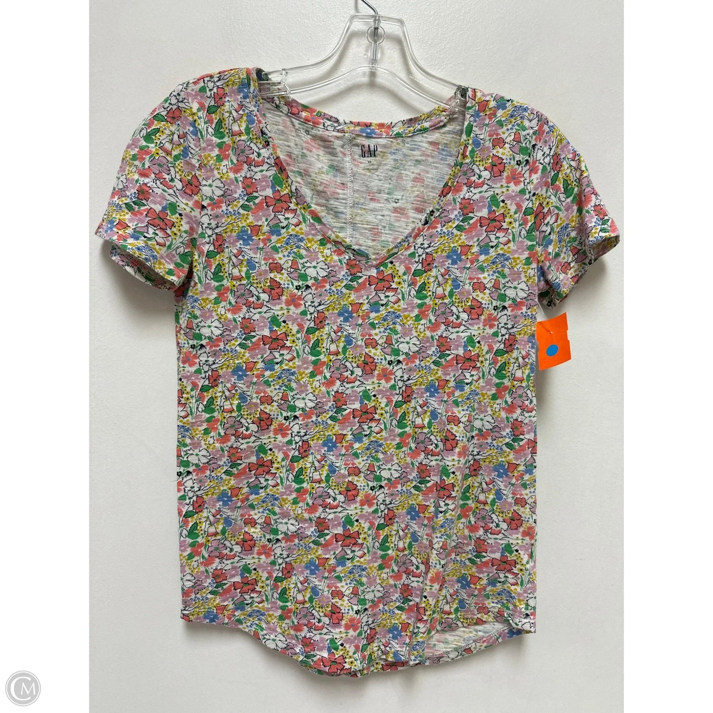 Top Short Sleeve By Gap In Floral Print, Size: Xs