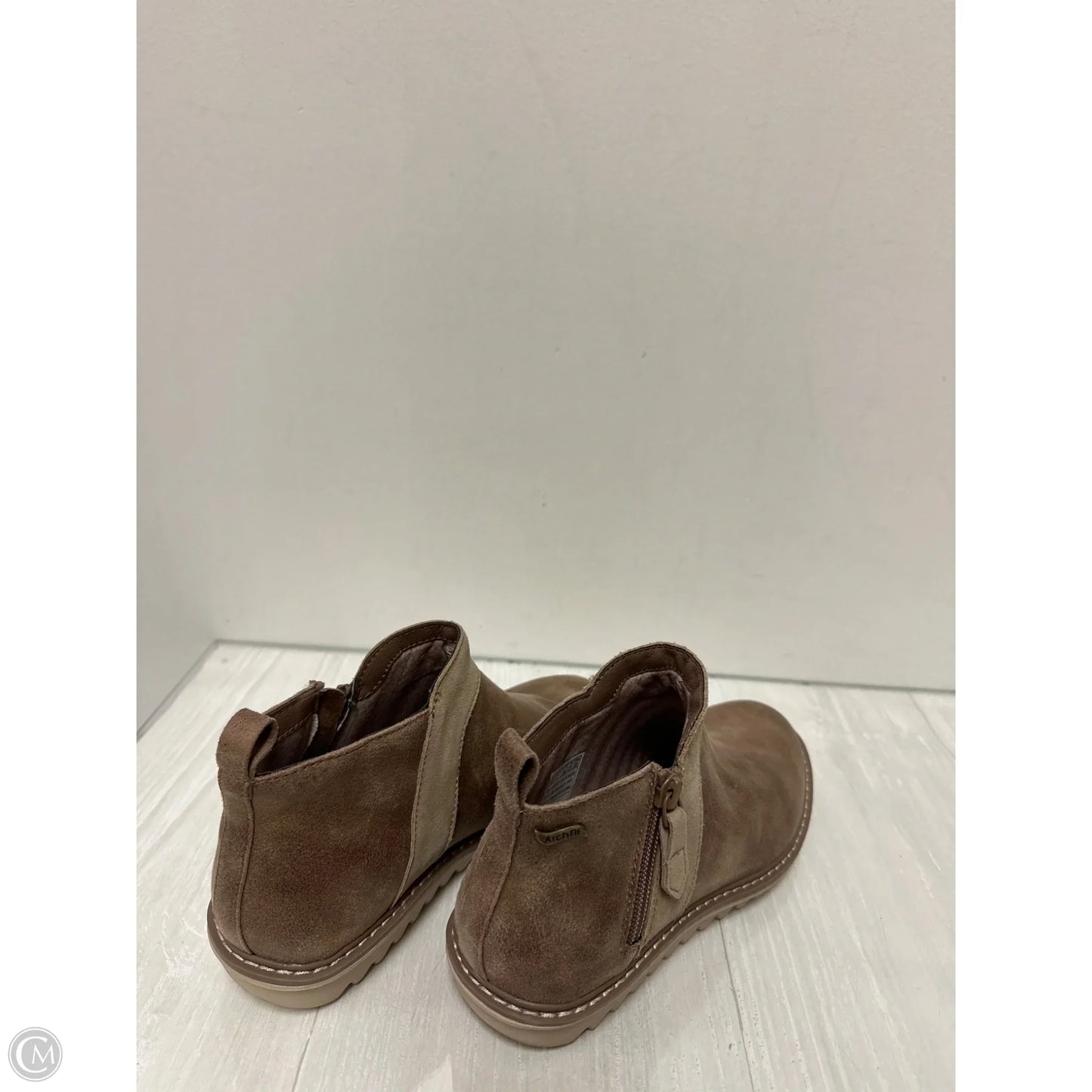 Boots Ankle Flats By Skechers In Brown, Size: 6