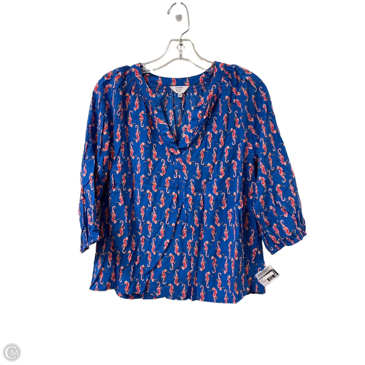 Top Long Sleeve By Crown And Ivy In Blue, Size: Petite M