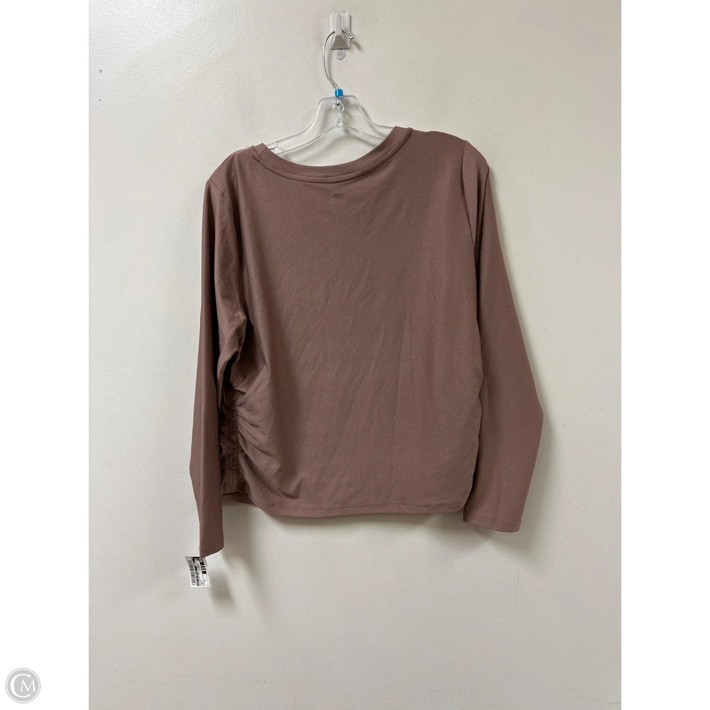 Athletic Top Long Sleeve Collar By All In Motion In Beige, Size: Xl