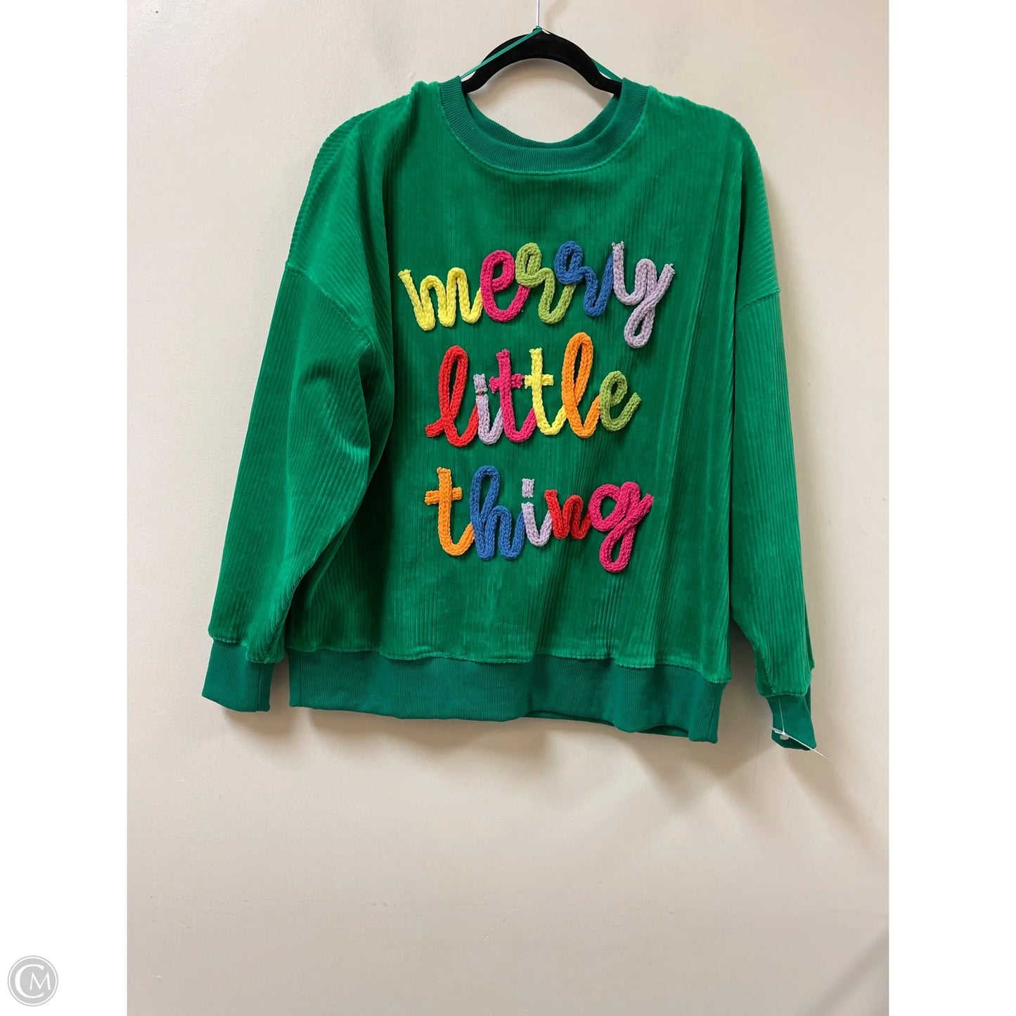 Sweatshirt Crewneck By Peach Love Cream California In Green, Size: S