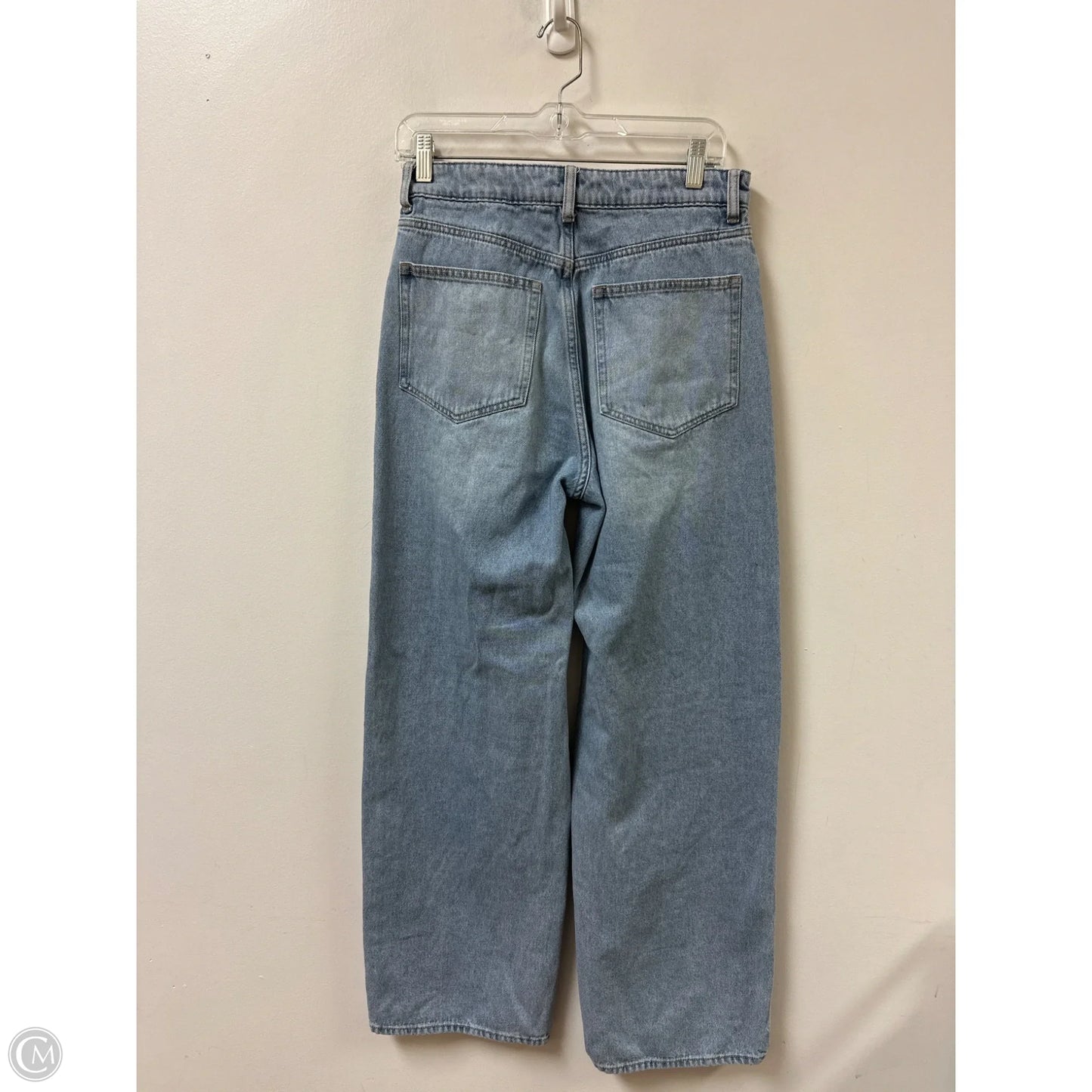 Jeans Straight By H&m In Blue Denim, Size: 4