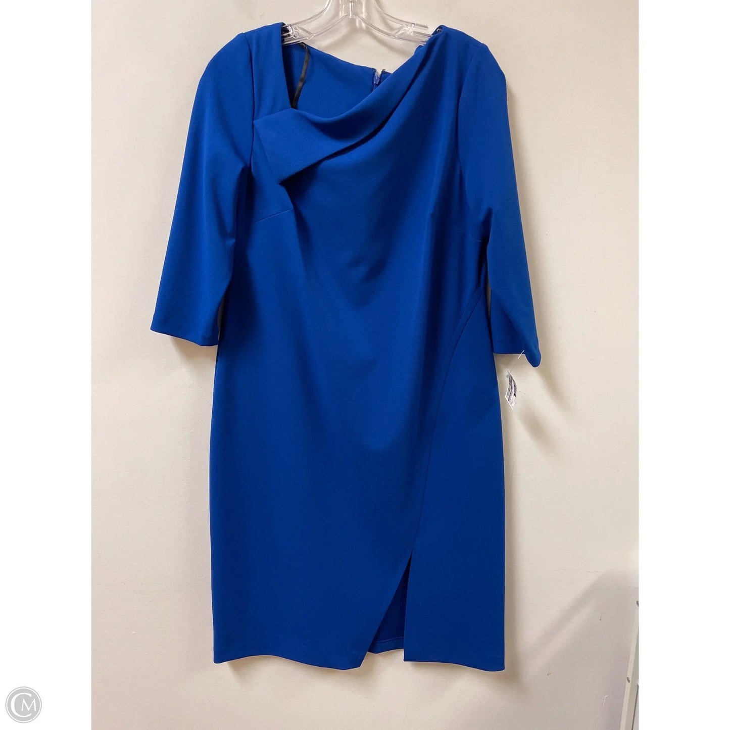 Dress Casual Midi By Calvin Klein In Blue, Size: L